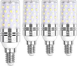 SAUGLAE LED Corn Bulbs, E14 Small Edison Screw, 12W, 1450Lm, 6000K Daylight White, Not Dimmable, Pack of 4