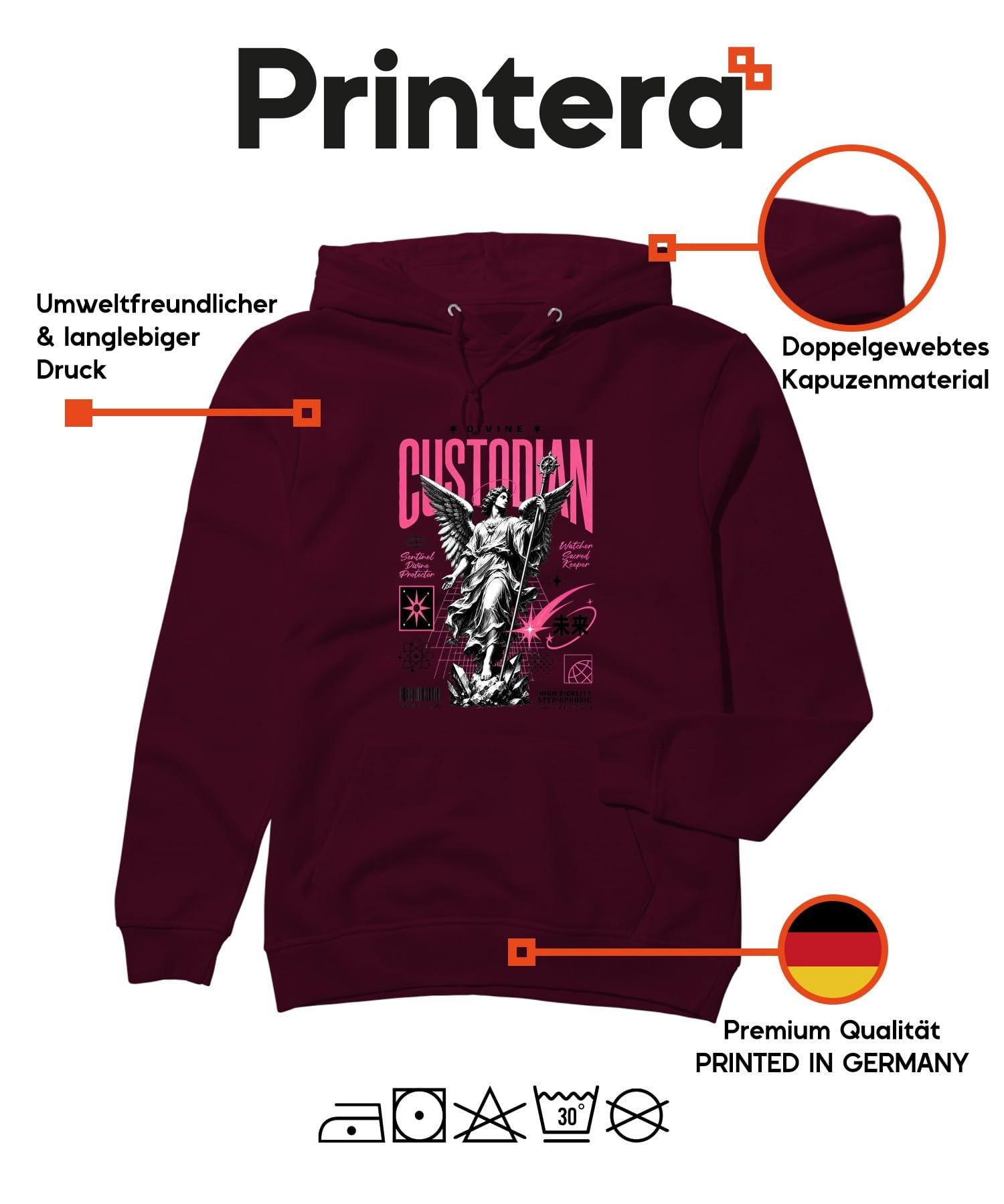 Divine Custodian Angel Flügel Hoodie