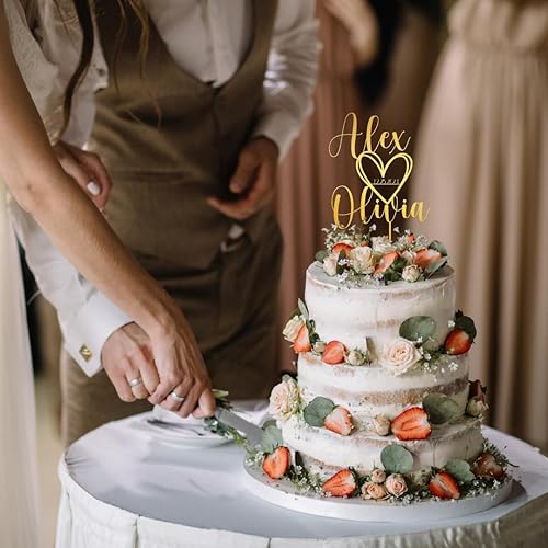 Miniatura 6 de Decoración para tartas de boda, decoración para tartas de boda, novia y novio, adorno personalizado para tartas, personaliza tu propio aniversario,
