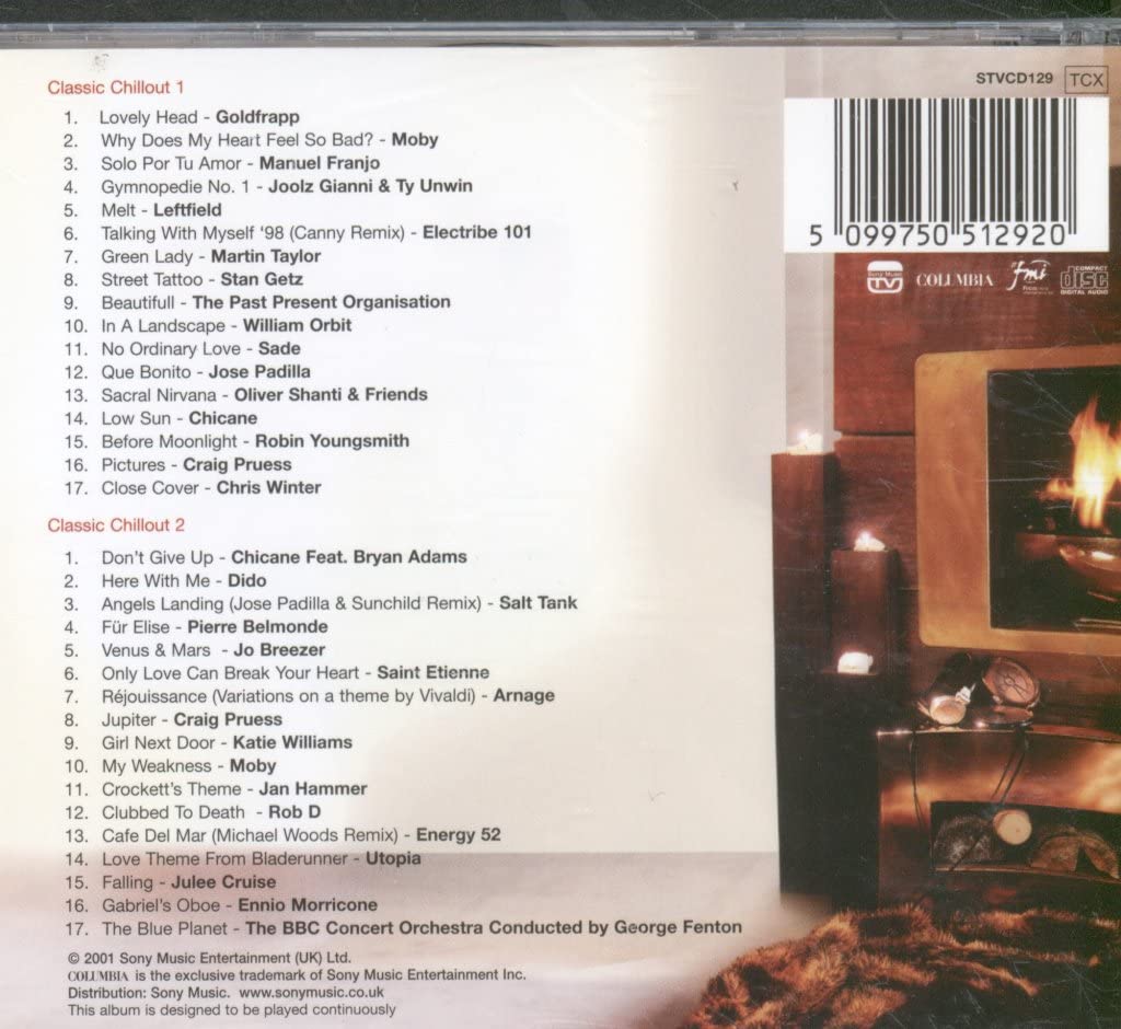 Various The Classic Chillout Album 2 Sony Music TV STVCD129 Columbia