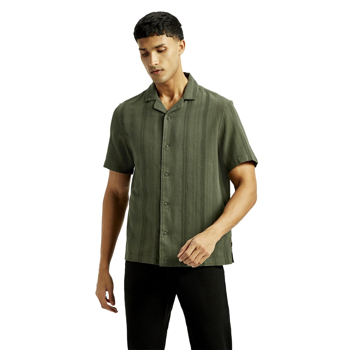 Levi's Men's Relaxed Fit Shirt (004JJ-0020_Green in green