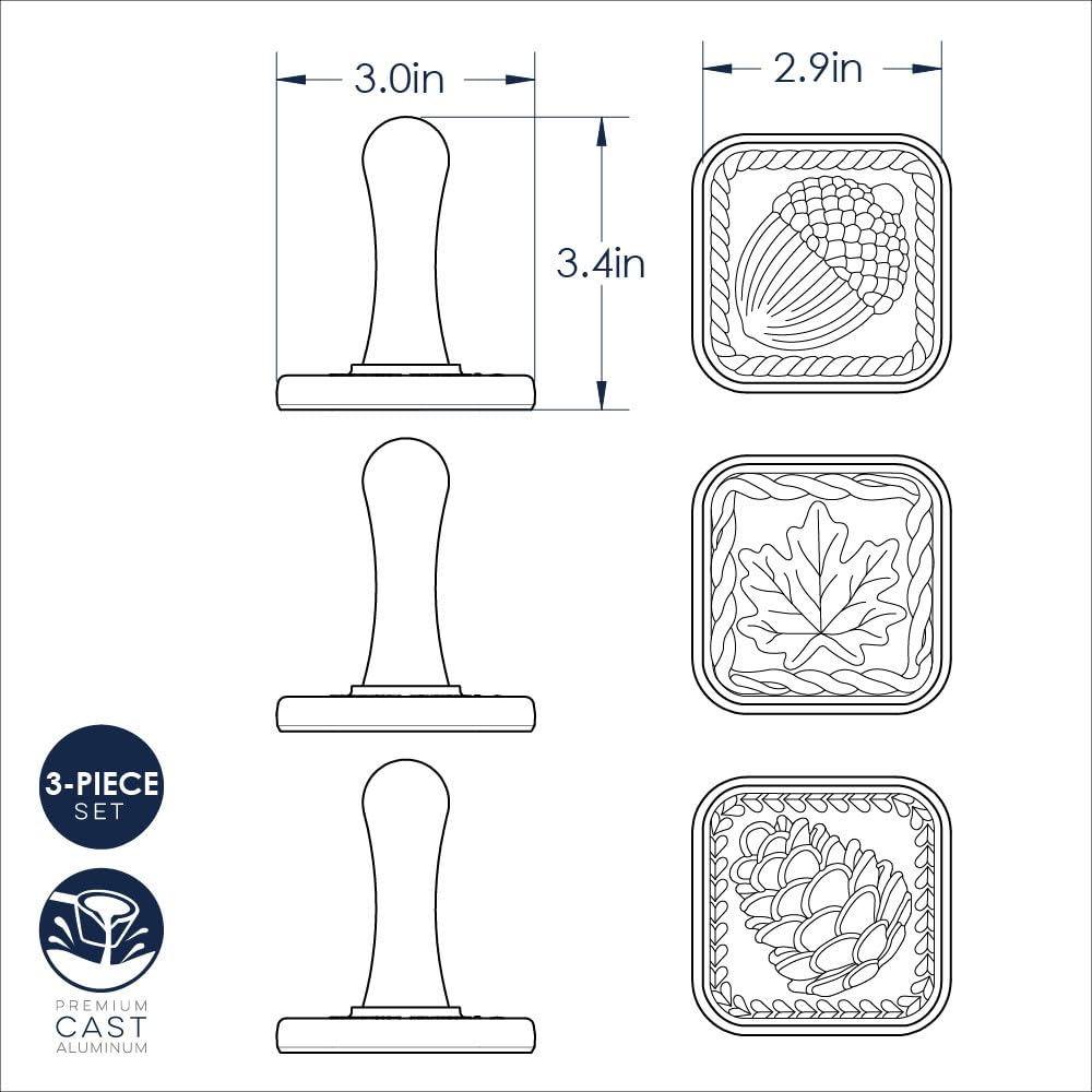 Amazon.co.jp: Nordic Ware Springerle クッキースタンプ(3個セット