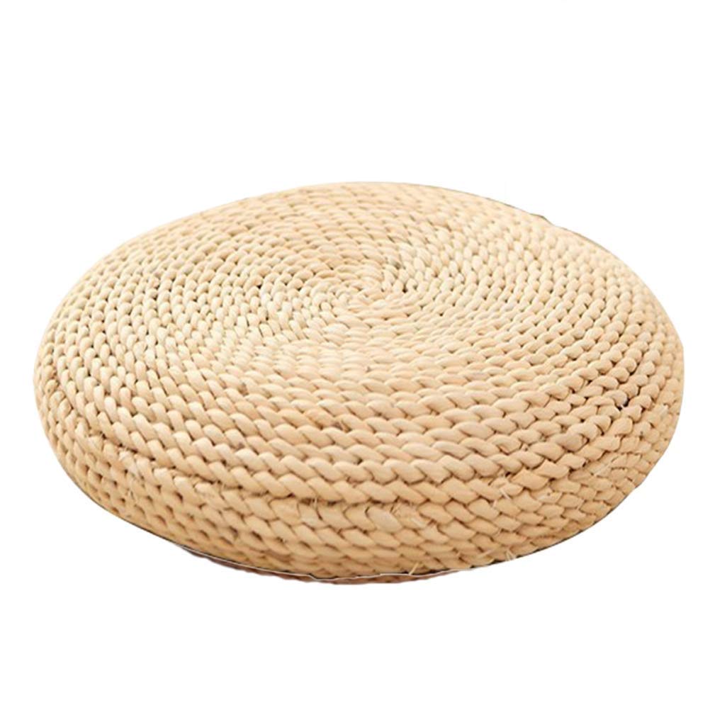 Cuscino da meditazione giapponese, con tatami giapponesi, cuscino naturale in paglia, cuscino rotondo per yoga, cuscino a maglia per giardino, decorazione della sala da pranzo
