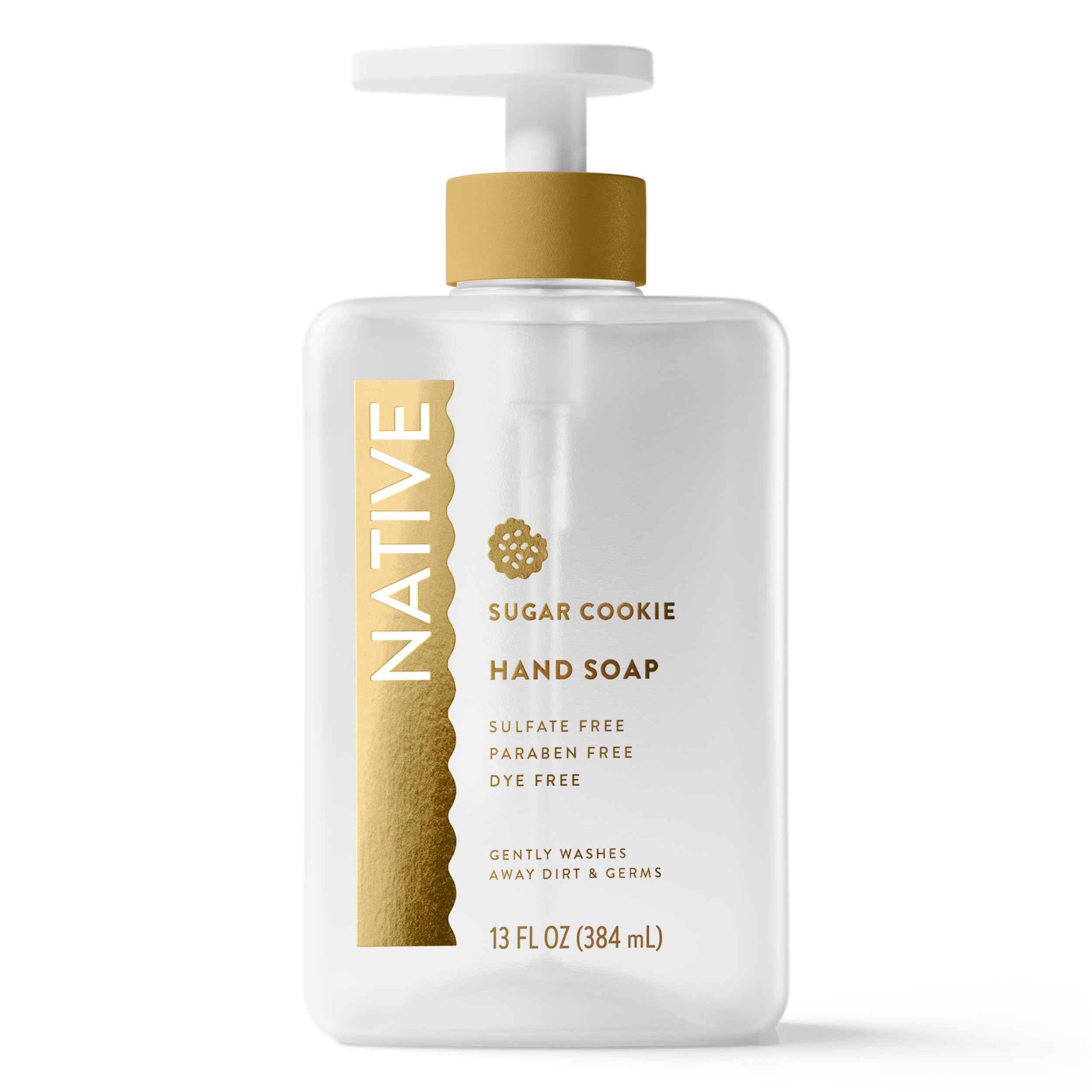 Native Liquid Hand Soap, Sugar Cookie Limited Edition Scent, Non-Drying Formula for Soft, Smooth Hands, Made with Plant-Based Cleansers, Sulfate & Paraben Free, 13 oz Bottle