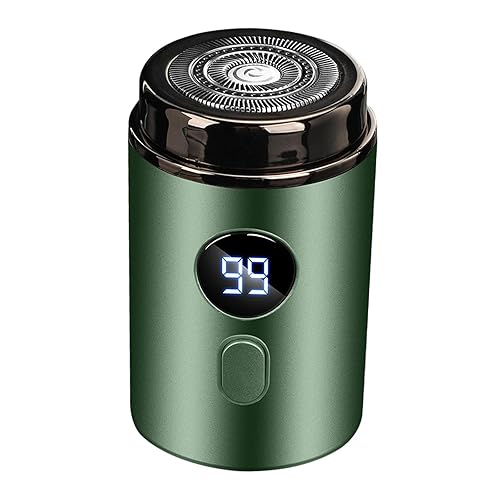 Almencla Afeitadora de viaje para hombre, afeitadora portátil extraíble, mini afeitadora para regalos del día del padre, recortar uso en automóvil,