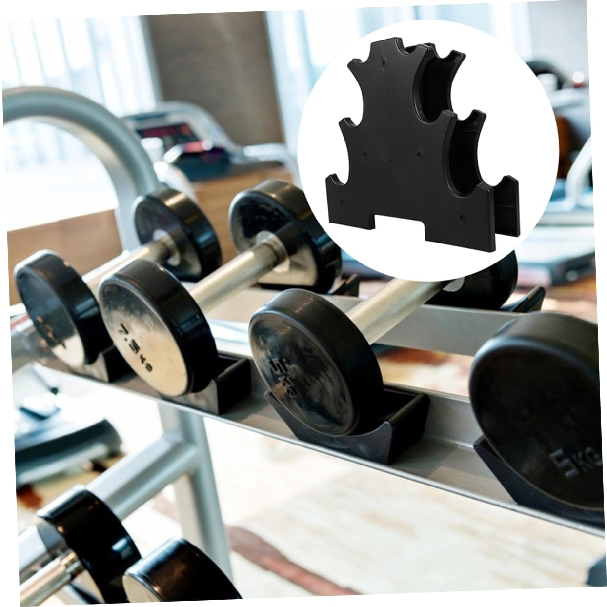 BESPORTBLE 2pezzi Supporto per Manubri Piccolo in Organizzatore per Pesi Mano Stabile e Portatile per Sostituire Supporti Vecchi o Rotti
