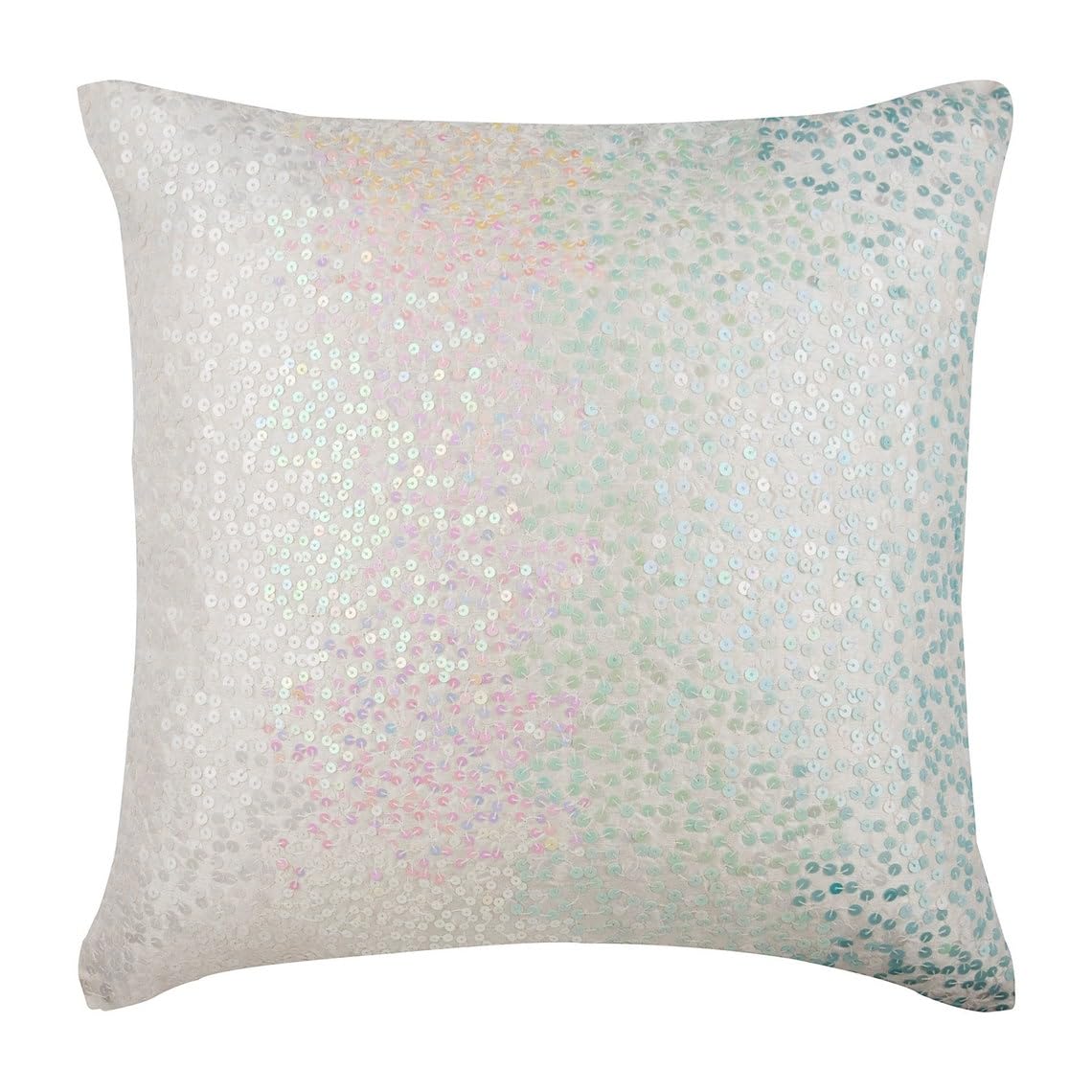 The HomeCentric Decorative Cushion Covers Pack of 2, 45x45 cm (18"x18") Blue, Silk Throw Cushion Covers, Cushion Covers, Modern Pillow Cover - Freezed Sparkles โ image 1