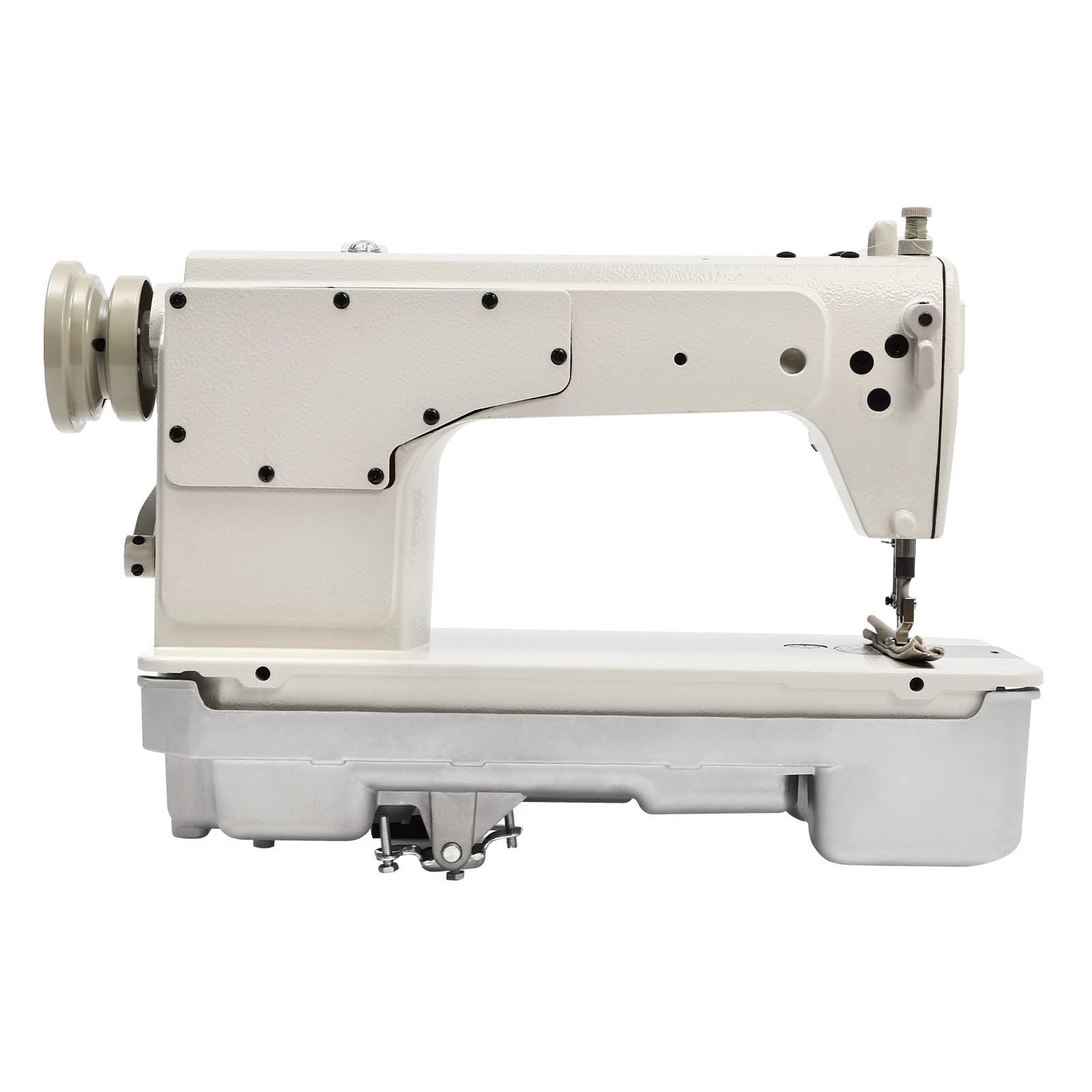 Máquina de coser industrial de doble puntada de alta velocidad blanca adecuada para coser y reparar bolsas