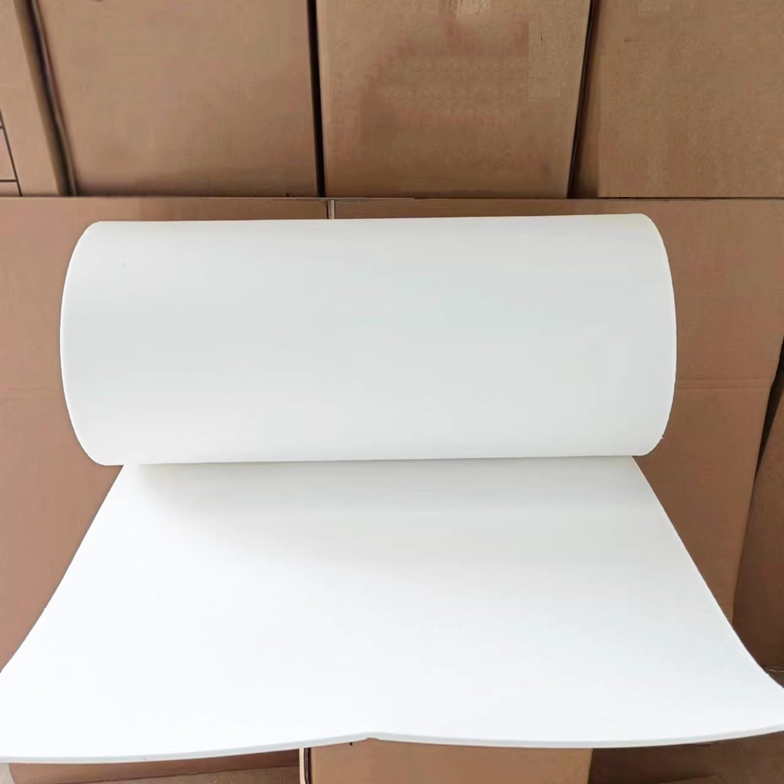 Ceramic Fibre Insulation Blanket Ceramic Fiber Paper White 1-10mm High Temp Fireproof for Fireplace Forge Furnace Kiln(2MM)
