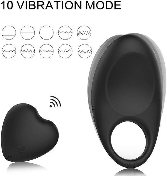 Anillo vibrador para el pene para hombres con mando a ...