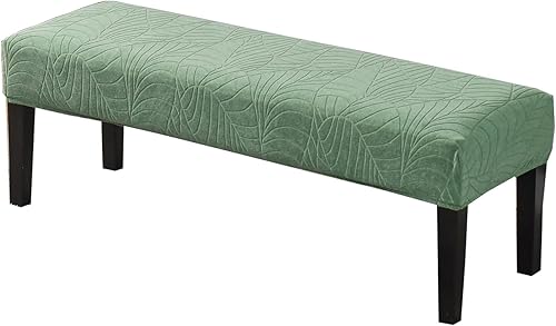 CRFATOP Funda de cojín de jacquard para asiento de banco de comedor, funda tapizada elástica, extraíble y lavable, fundas para silla de comedor para