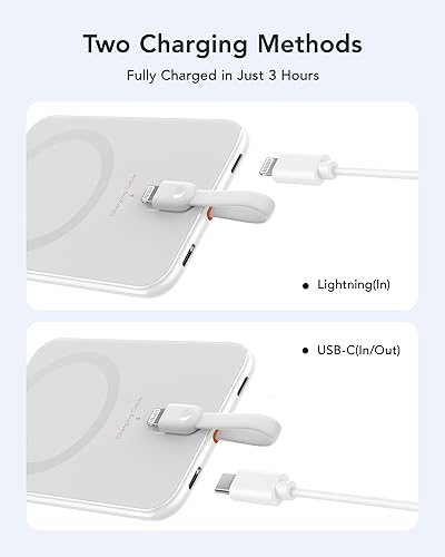 Miniatura 3 de VEEKTOMX Cargador portátil delgado, batería ligera de 5000 mAh con cable integrado para iPhone, batería ultrafina compatible con iPhone