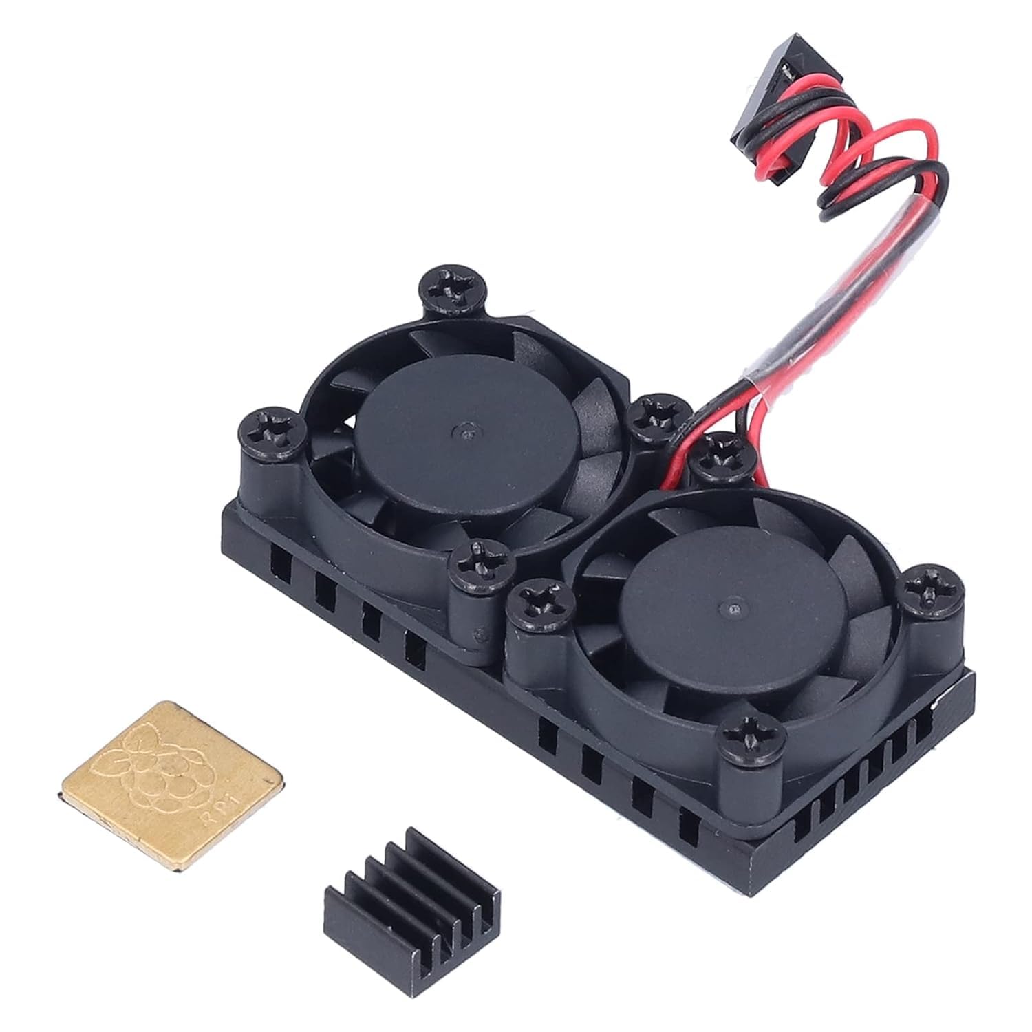 IDUINO Cooling Fans for Raspberry Pi Dual Fans ABS Case with Heat Sink Cooler Module for 3B 3B+ 4 4B High Speed Low Noise IDUINO Cooling Fans for Raspberry Pi Dual Fans ABS Case with Heat Sink Cooler Module for 3B 3B+ 4 4B High Speed Low Noise