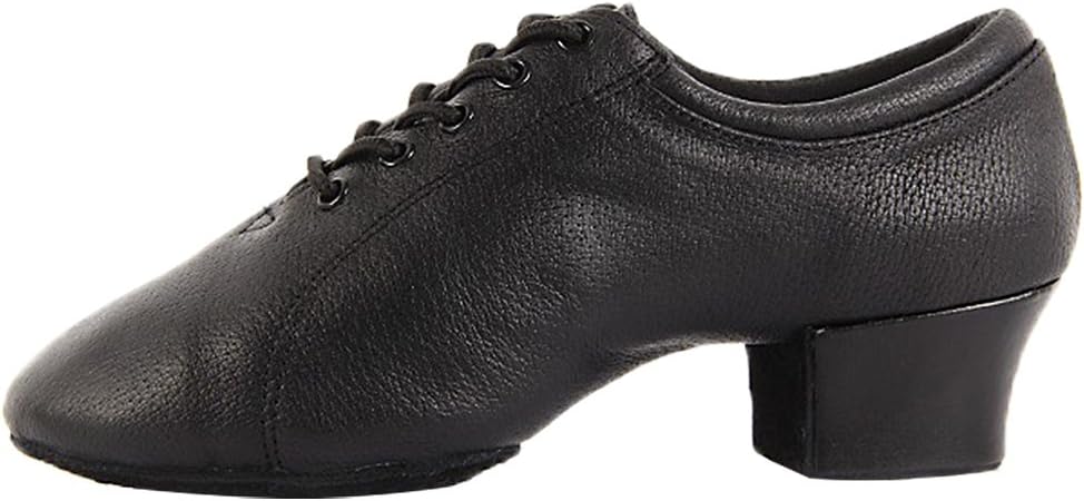 Mens Fashionable Modern Classic Rumba Closed Toe Ballroom Standard Dance Shoes, Black, 9