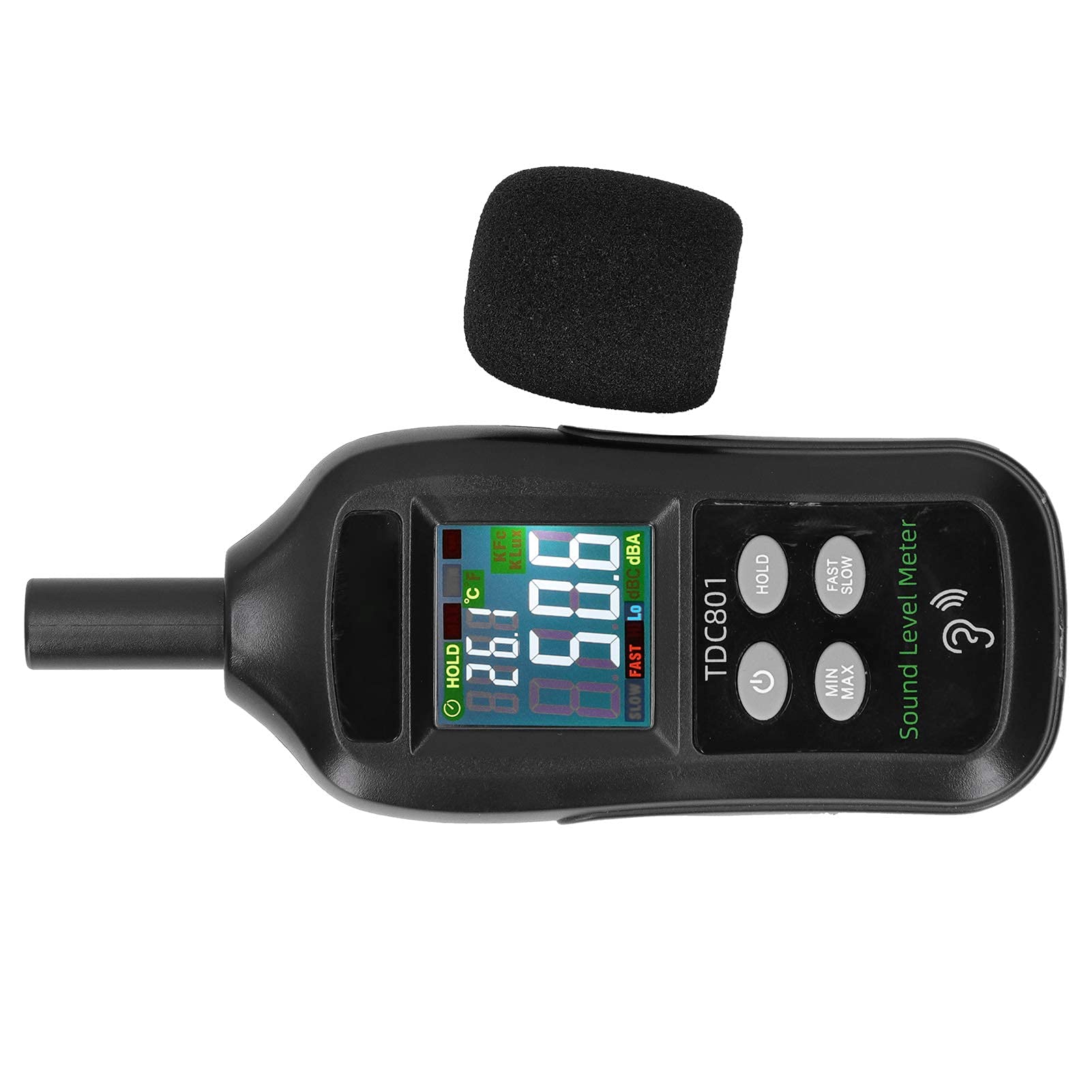 Dezibel-Messgerät, digitaler Schallpegelmesser-Lesegerät mit 35 bis 135 dB Rauschprüfgerät, digitales LCD-Schallpegelmessgerät mit Geräuschmessung