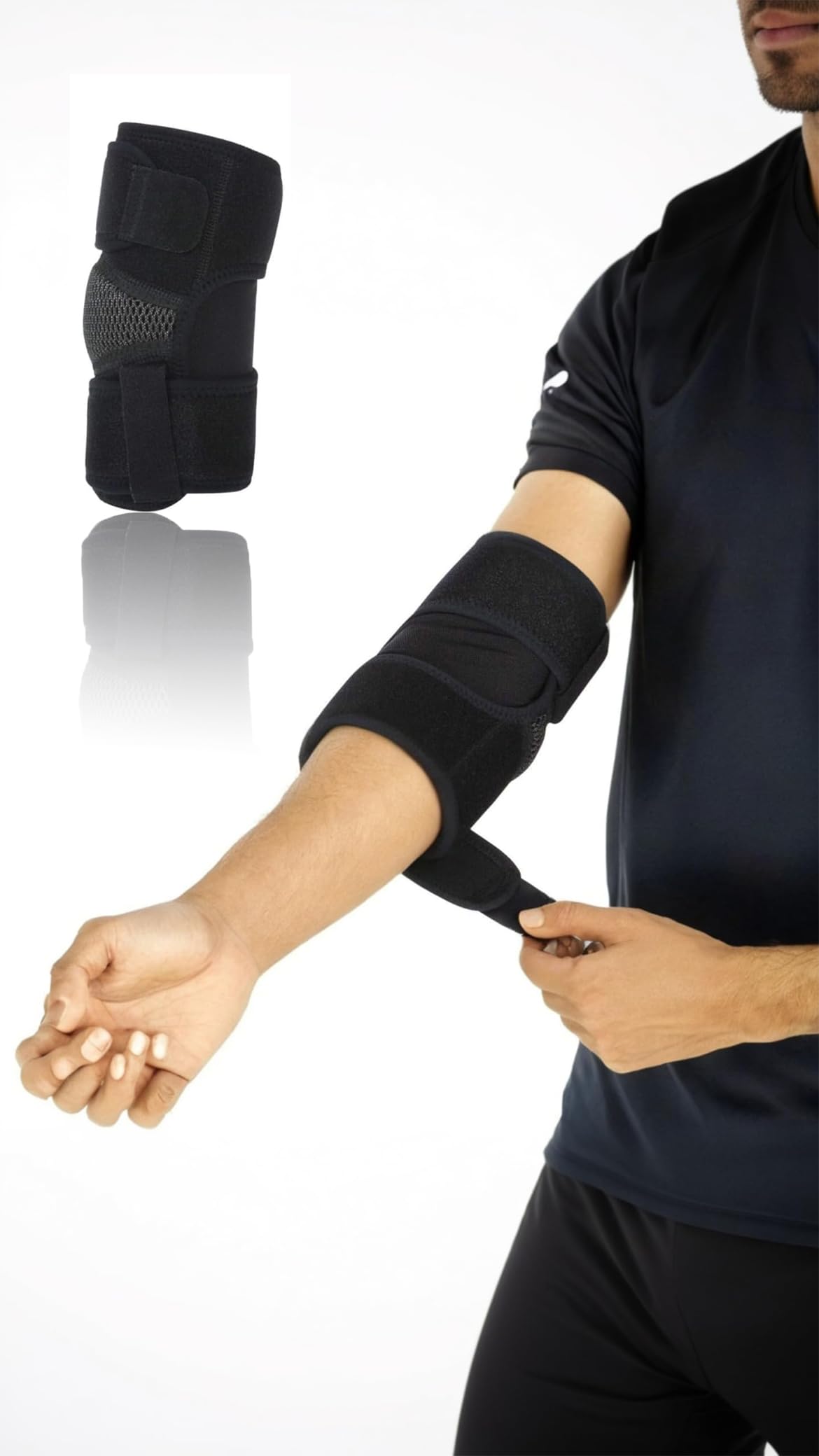 Sweet seven Elbow Brace - Tennis Compression Sleeve for Golfers, Bursitis - Left or Right Arm - Tendonitis Support Strap for Golf, Men and Women - Epicondylitis and Sports Recovery