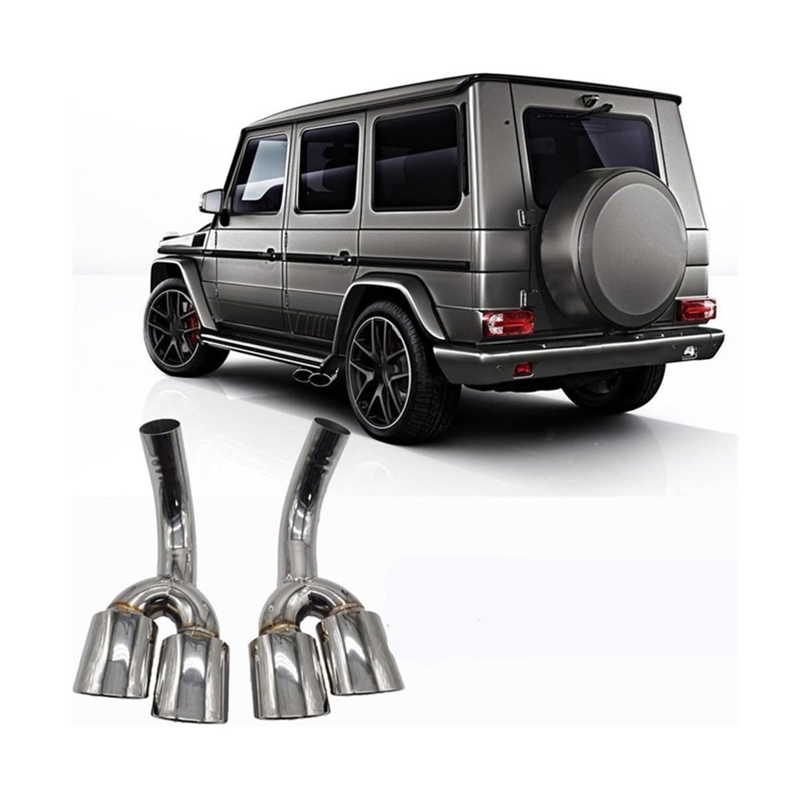 Per Benz W463 Classe G G500 G55 G63 2007-2015 Per AMG Auto Tubo Scarico Posteriore Silenziatore Coda Gola Punta Uscita Vent Terminale Scarico