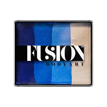 FUSION BODY ART Pro Quality Professional Water Based Face Paint Rainbow Cake Frozen Shimmer by Jest Paint 50gr | Hypoallergenic Safe & Non-Toxic | Easy to Paint and Wash Off