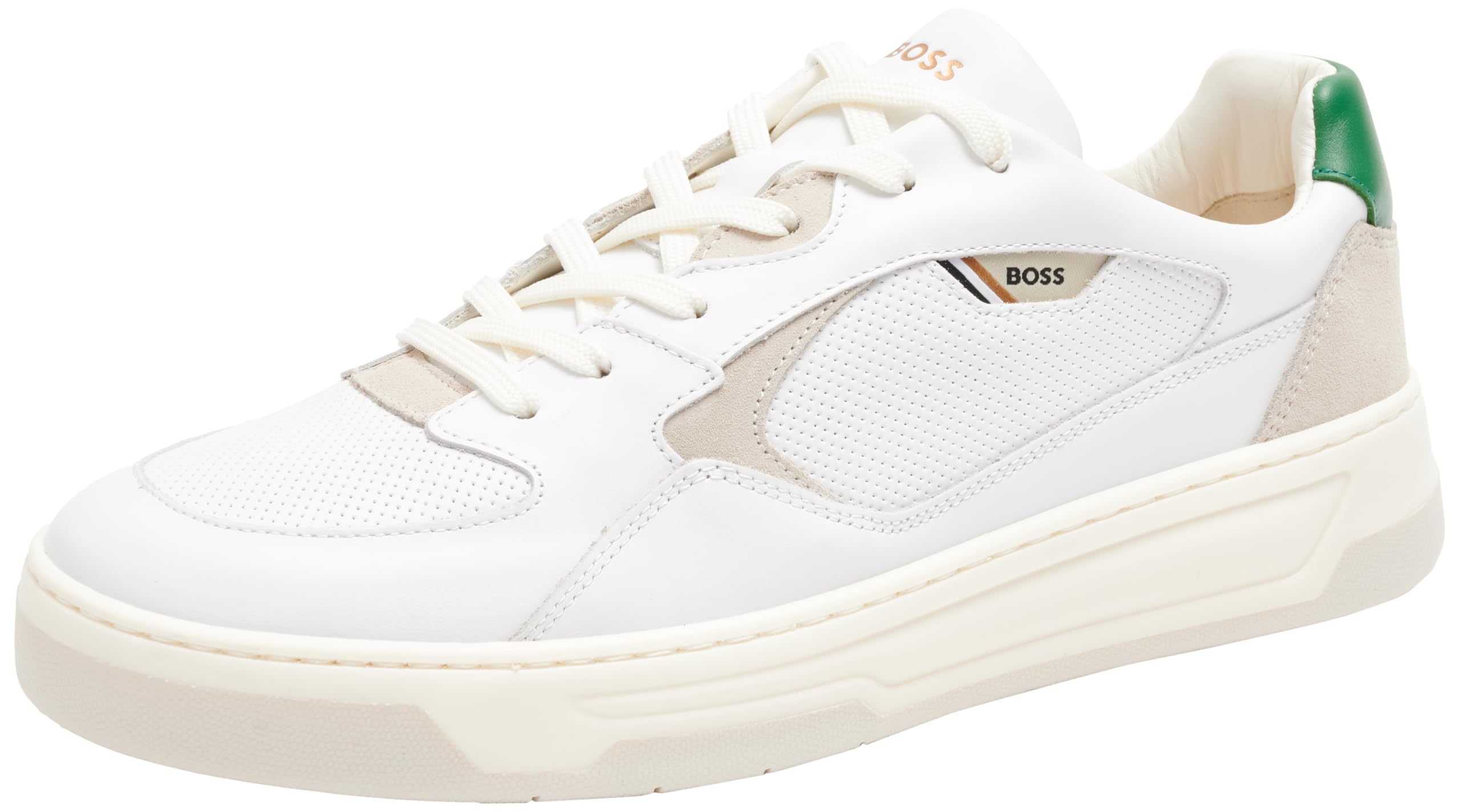 BOSS Men's Baltimore Tenn Trainers in Various Leather Types with Layered Design Size
