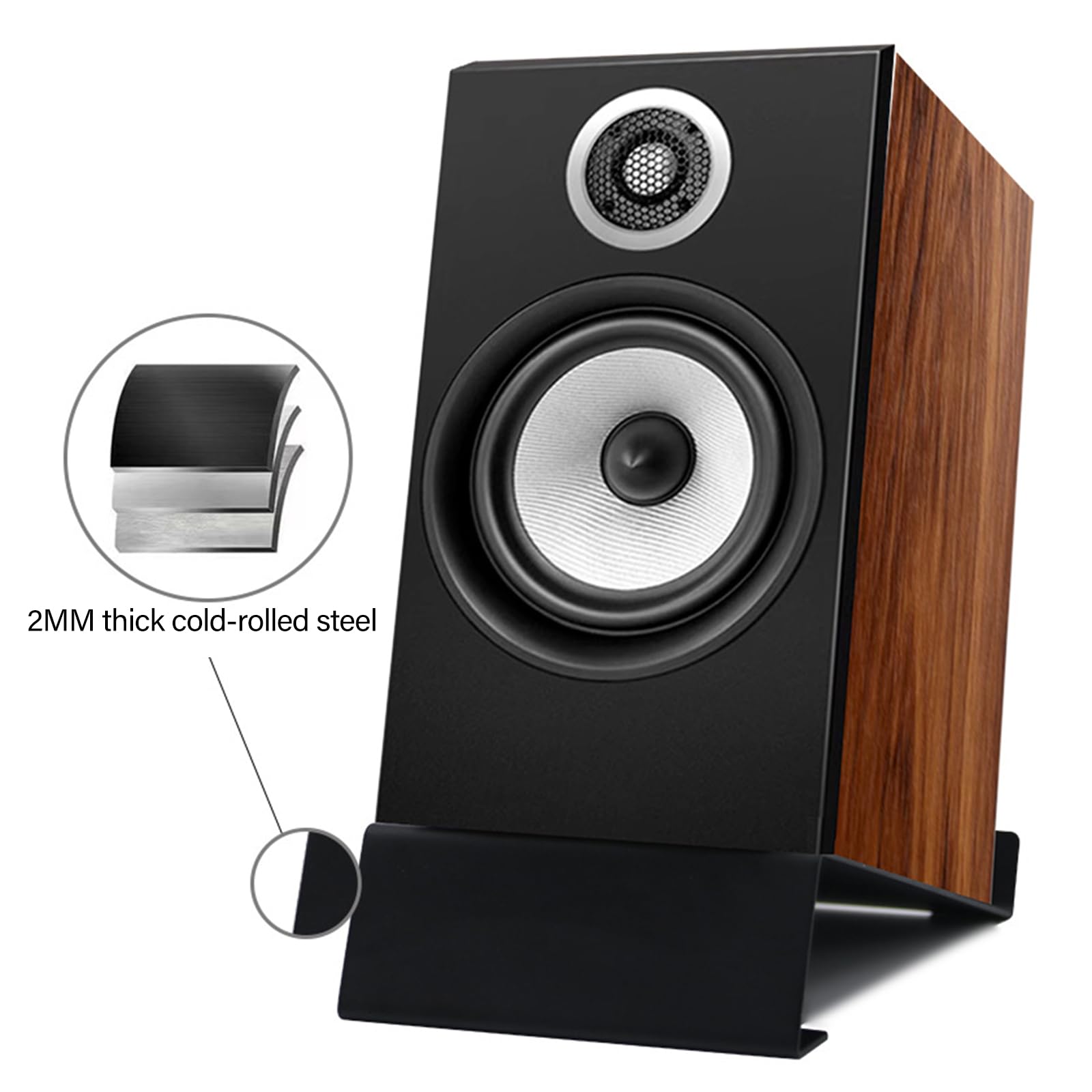 Amazon | 金属デスクトップスピーカーサポートスタンド傾斜 4.5 6.5