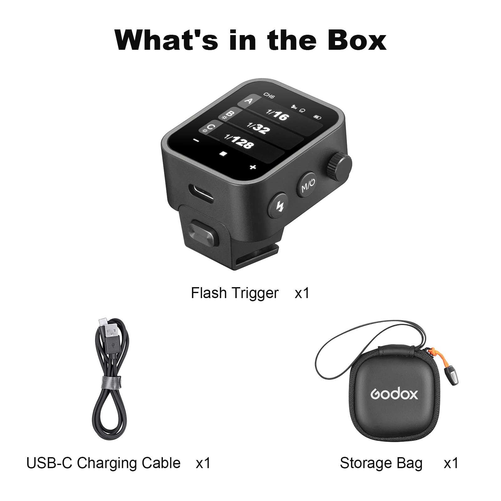 Godox X3C X3 C X3-C TTL bezprzewodowy wyzwalacz lampy błyskowej kompatybilny z aparatem Canon, nadajnikiem lampy błyskowej z ekranem dotykowym OLED, wbudowana bateria litowa + szybkie ładowanie