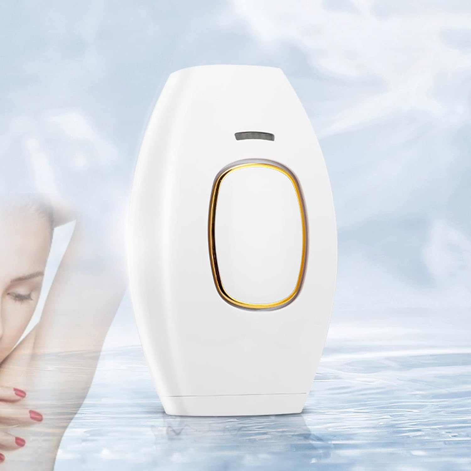 épilateur laser portable, Épilation au laser de 5 minutes, Épilateur laser pour femmes hommes, Convient à toutes les parties du corps (blanc)