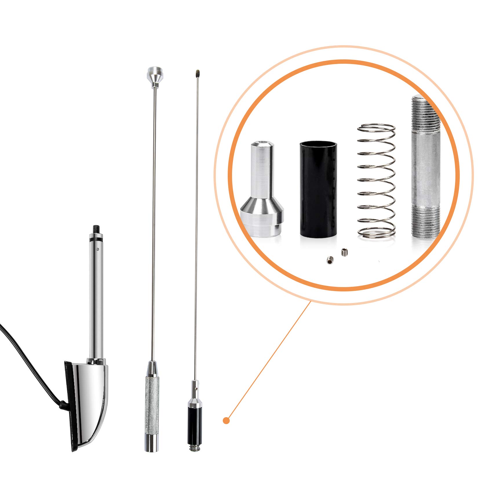 PSLER® Kit Antenne de Moto, FM / AM Réception Radio Aérienne pour Goldwing GL1800 GL1500 2001-2017