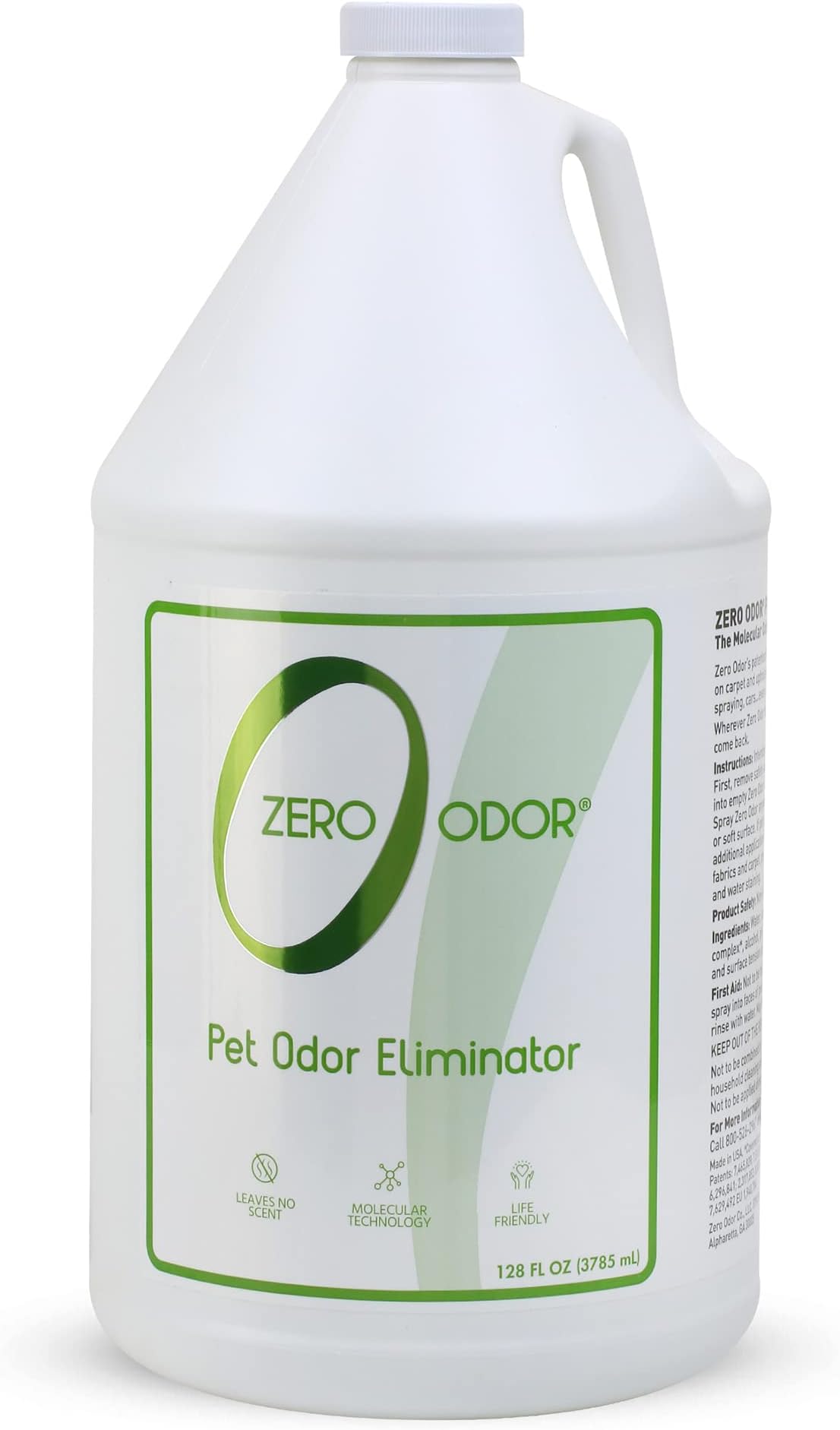 Pet Odor Eliminator for strong odor, Eliminate Air & Surface Odors – Patented Molecular Technology Best For Carpet, Furniture, Beds Smell Great Again (128 Ounces)