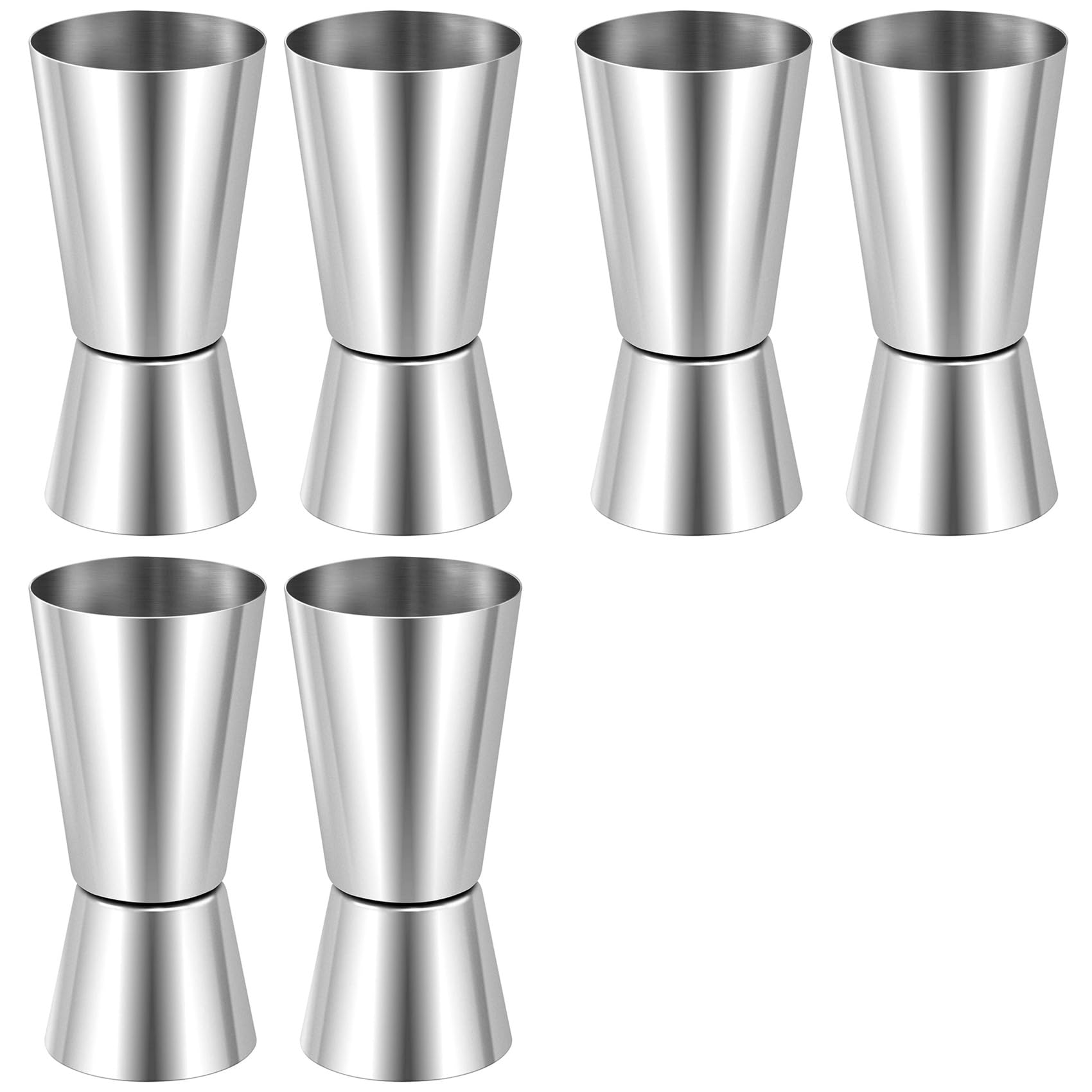 Hndhbfgrt 6X Spirit Measures 25Ml/50Ml, Shot Measure Drinks Jigger Craft Dual Drinks Measuring Cup for Party Wine Drink Shaker