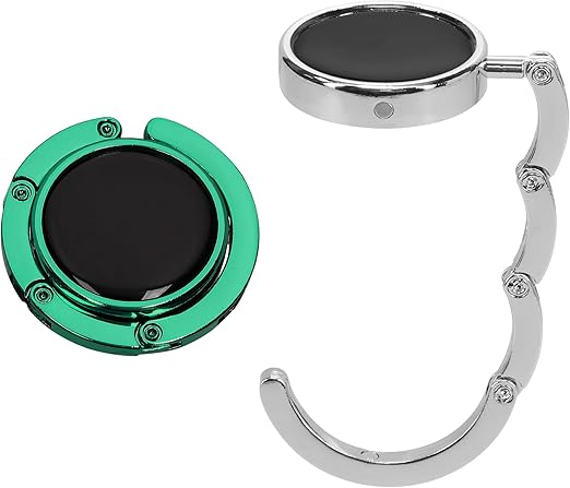kwmobile Purse Hanger for Table (Set of 2) - Purse Hook for Table - Folding Handbag Hanger - Portable Bag Holder