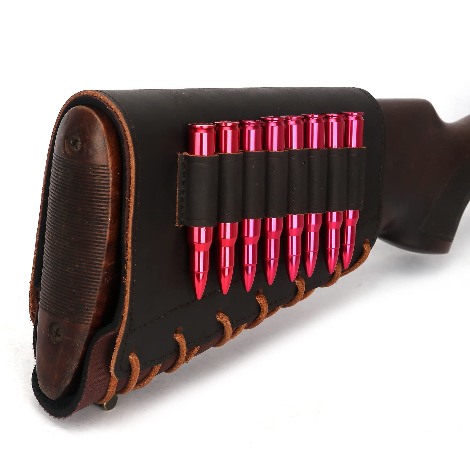 Tourbn Canvas & Leather Rifle Ammo Bag with Adjustable Legrest for Right-Handers