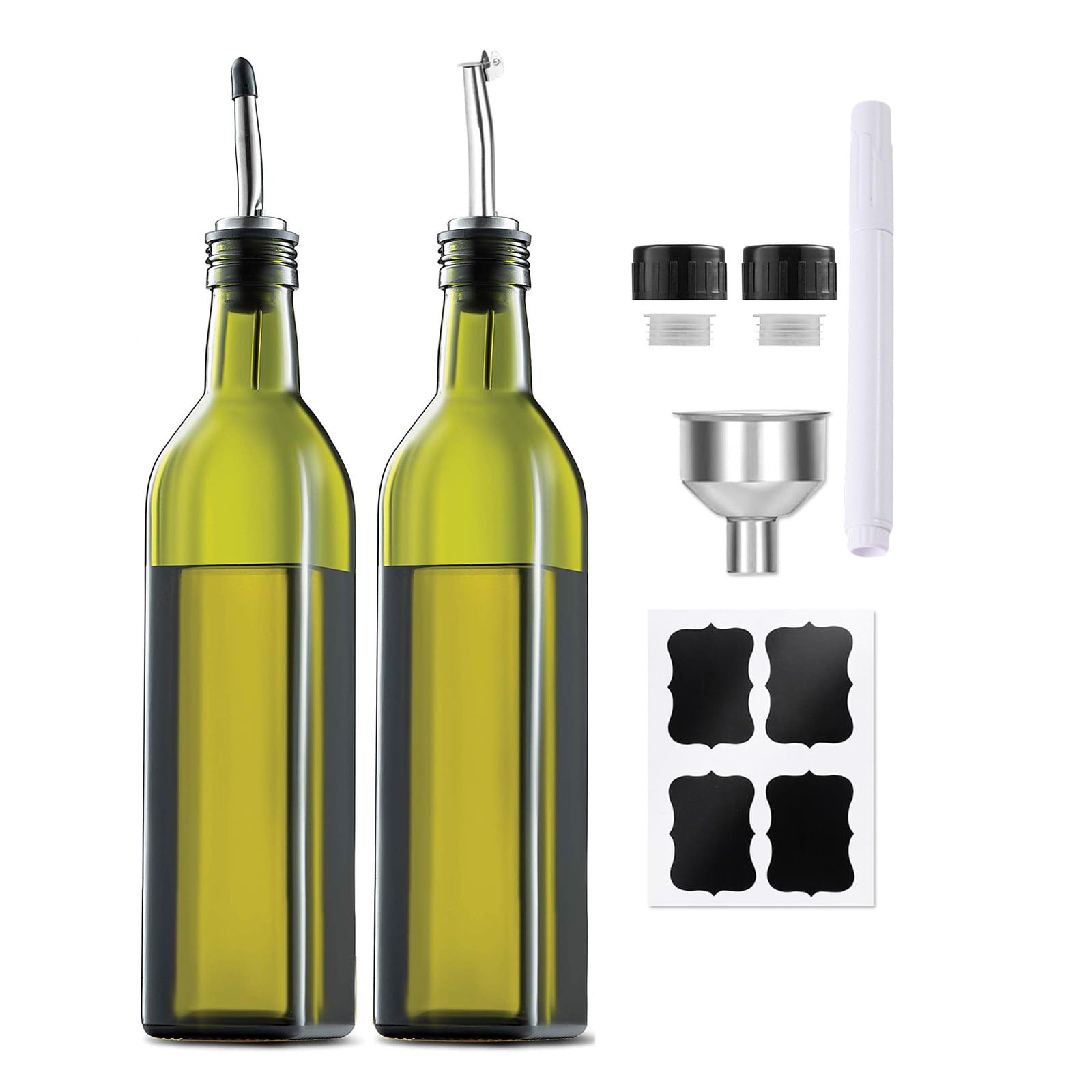 Tsophreniq 500ml Food Grade Clear Glass Dispenser for Vinegar Soy Sauce Accurate Pouring Kitchen Gadget Vinegar Bottle