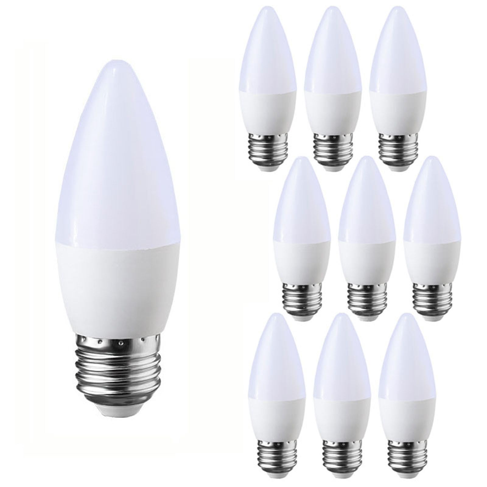 Dimmable B11 LED Candelabra Light Bulbs 40W 60W Equivalent B10 E26 Base 6W LED Chandelier Candle Light Bulbs,550LM,CRI90 10 Pack (2700K Soft White)