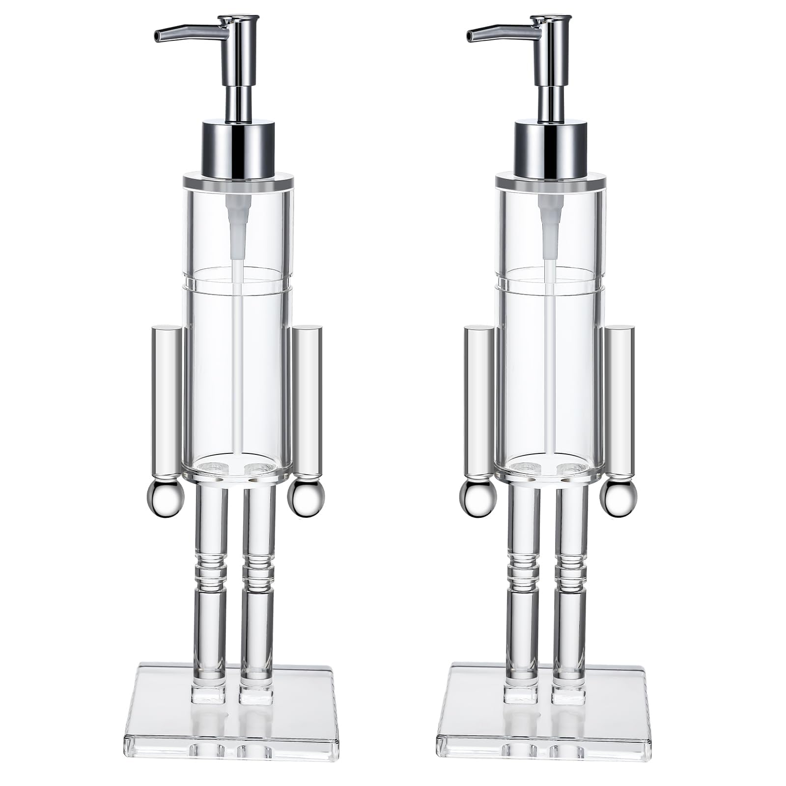 Nutcrackers Liquid Soap Dispenser with Pumps Mechanism Visible Remaining Levels Soap Container for Bathroom Decoration Liquid Bottle