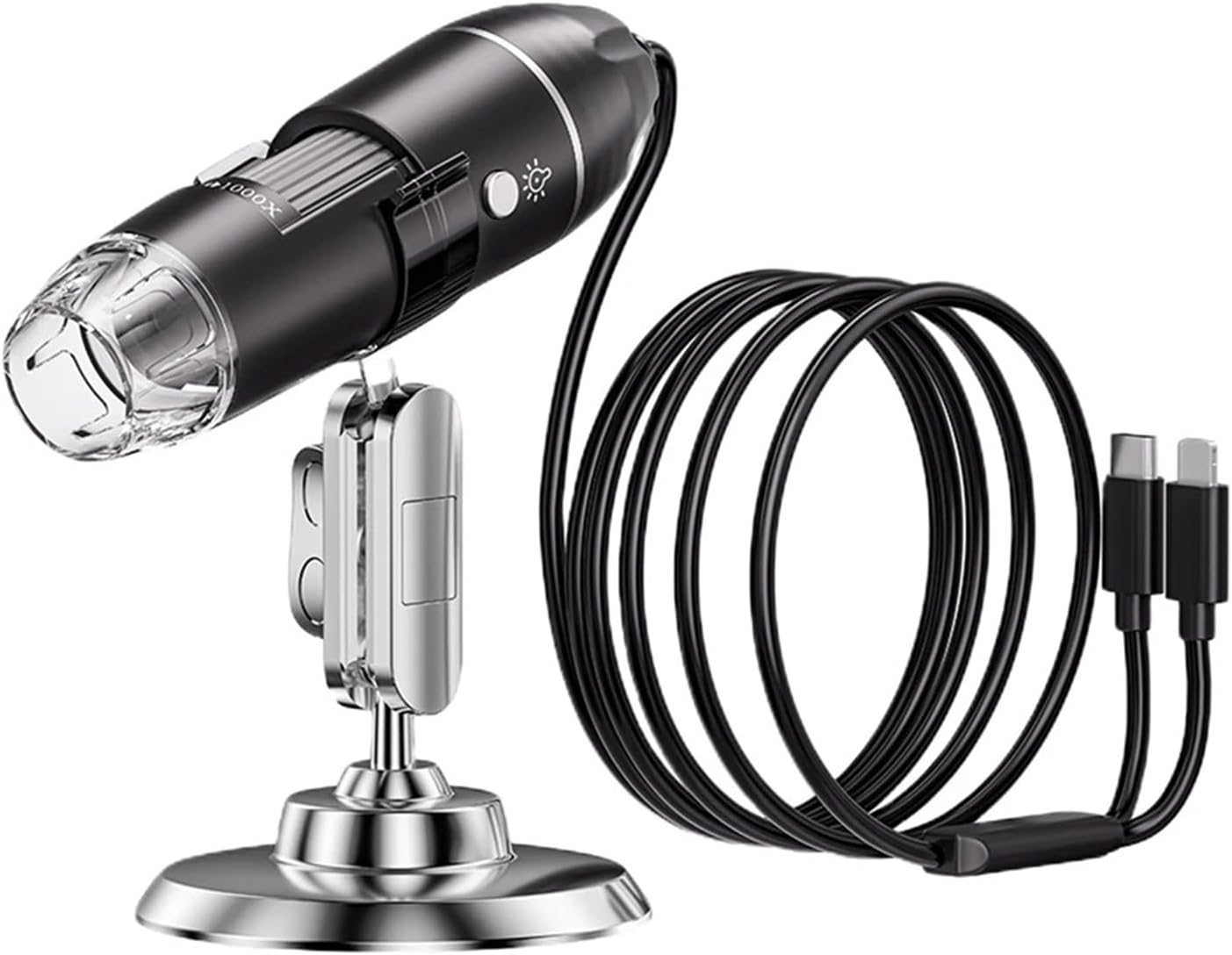 1600X 2 in 1 デジタル顕微鏡カメラ ポータブル電子顕微鏡 8 LED 拡大内視鏡 はんだ付け用 拡大鏡