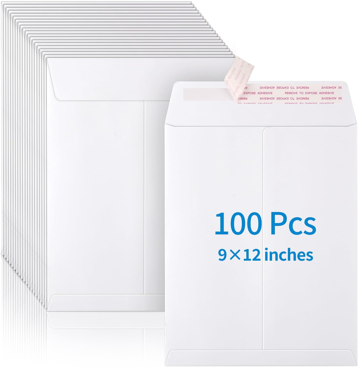 100 Pack Catalog Envelopes Self Seal, 9 x 12 Inches