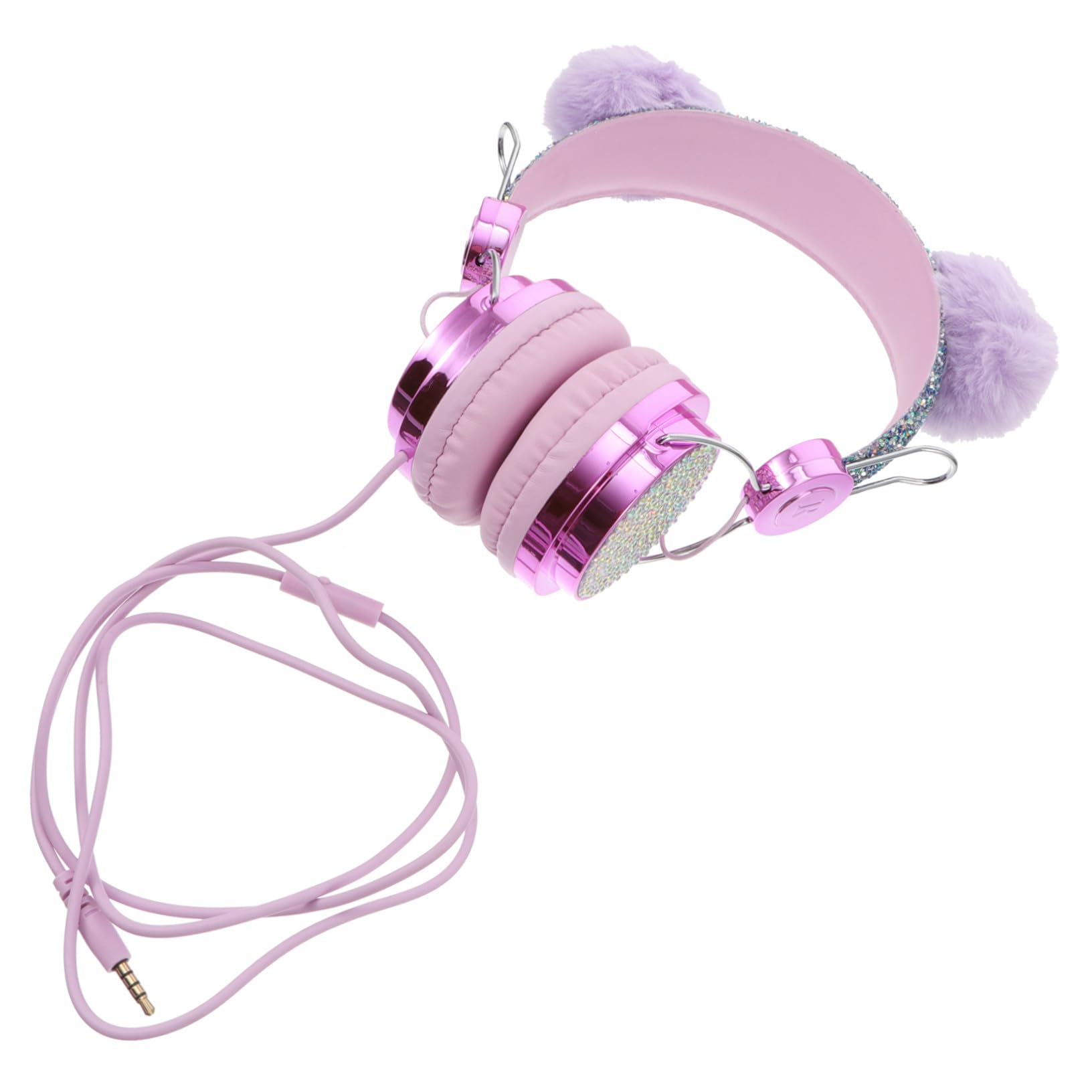 UKCOCO 2 Pièces Écouteurs Casque pour Enfants Casque Audio Filaire Casque De Lumière LED Casque Filaire avec Micro Casques De Moniteur De Casque Licorne Fille Abdos dans L'oreille