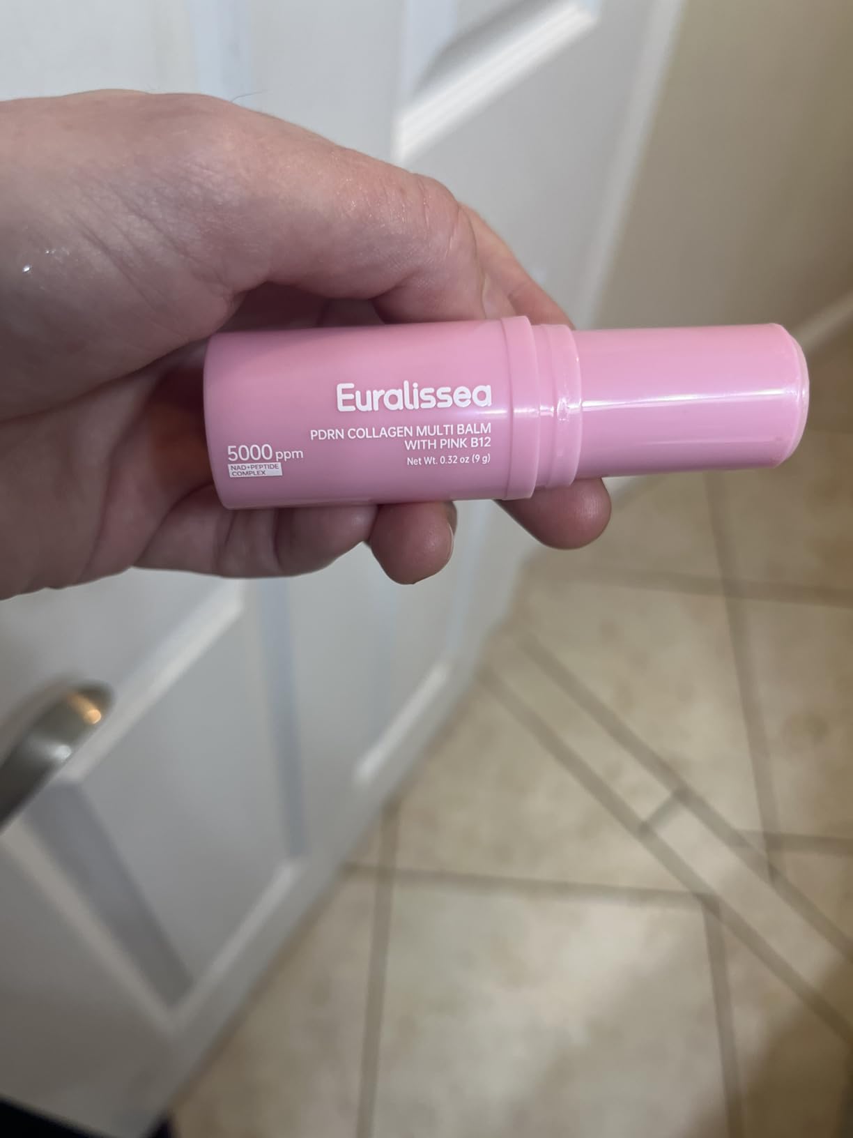 Euralissea PDRN Eye Balm Stick 2 Pack, Collagen Multi Balm with Pink B12, Hydrating Under Eye Care for Face, Neck & Smile Lines, 0.32 Oz Each
