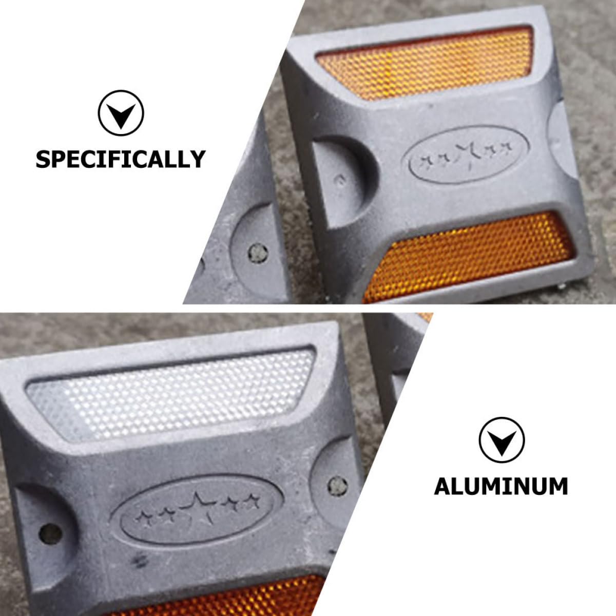 Aluminium Reflektierende 4 Straßenreflektoren Stück für Parkplatz
