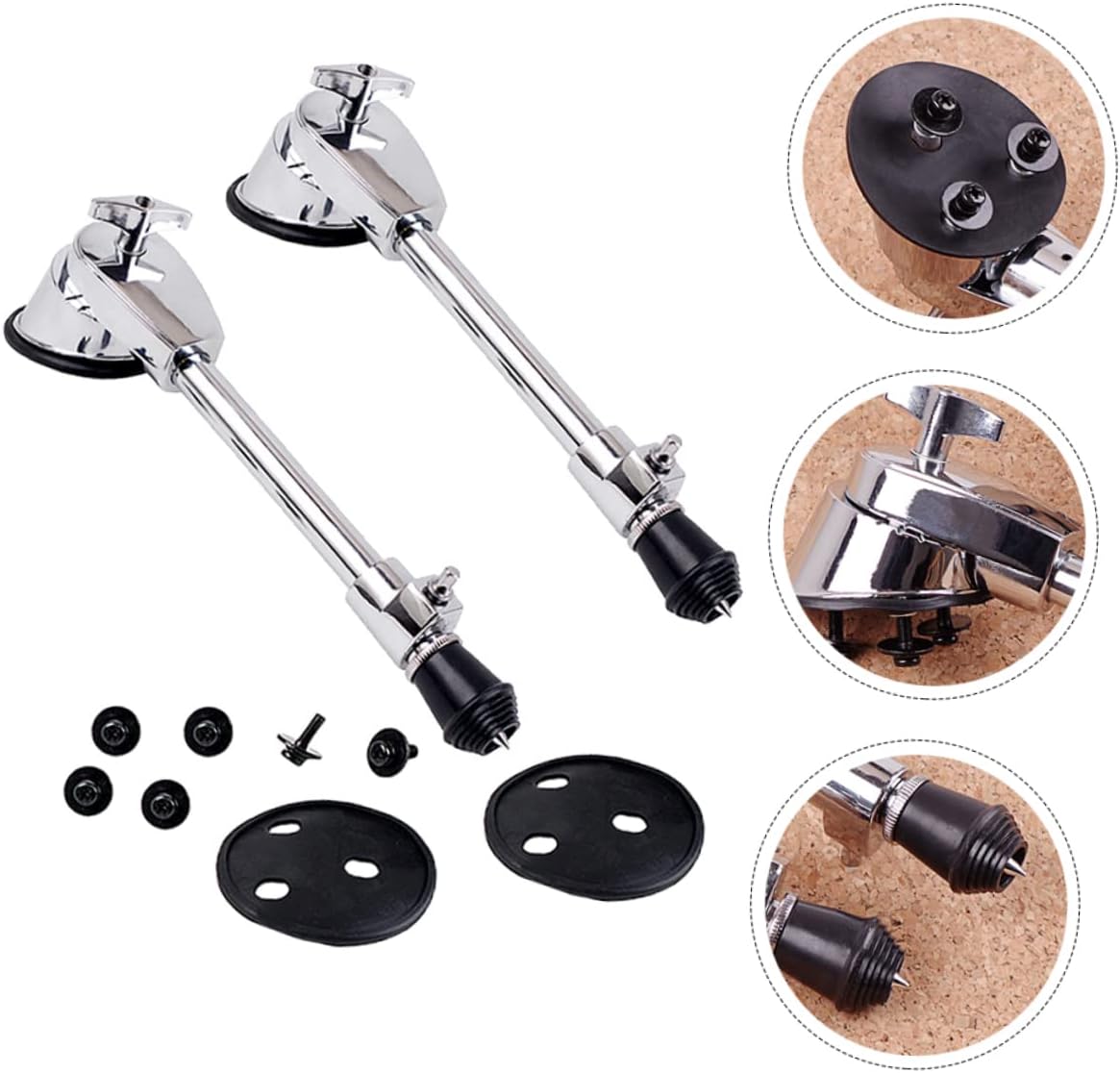 1set Drum Leg Spurs for Bass Drums Support Skid-resistant Design for Percussion Instruments