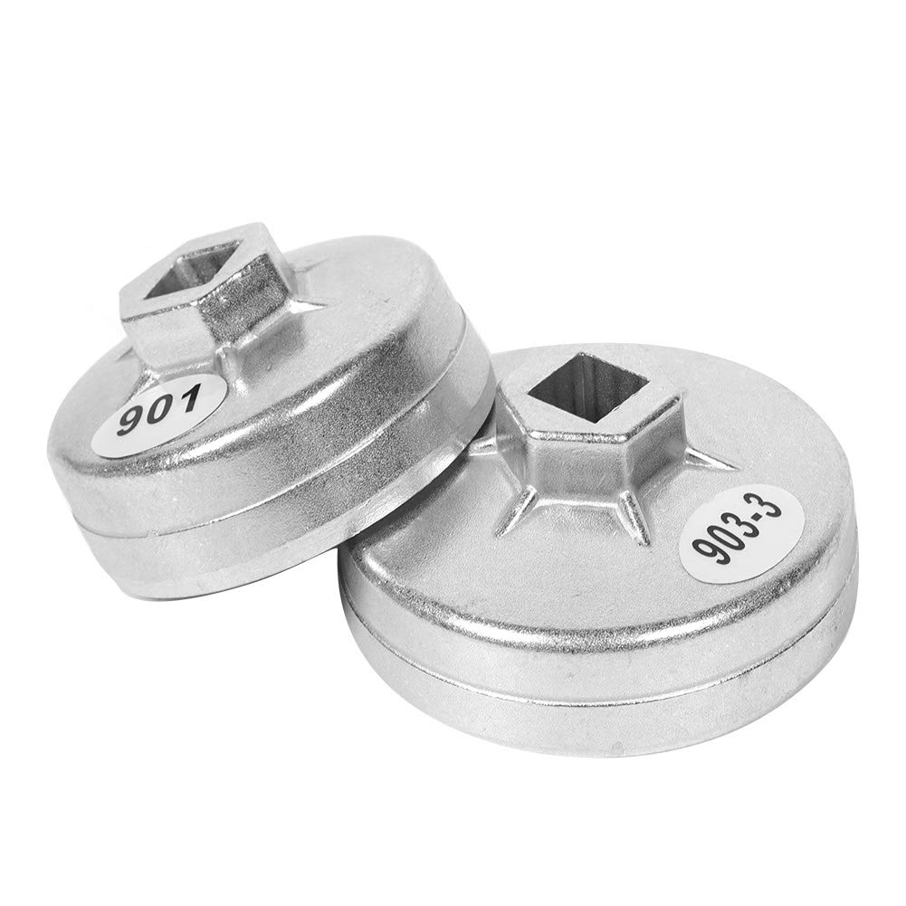 Cocoarm Chiave per Filtro Olio da 23 Pezzi Kit di Strumenti per la Rimozione del Filtro dell'Olio in Alluminio Set di Bussole Stile Tazza Design Leggero Cromato per Meccanici di Riparazione Auto e