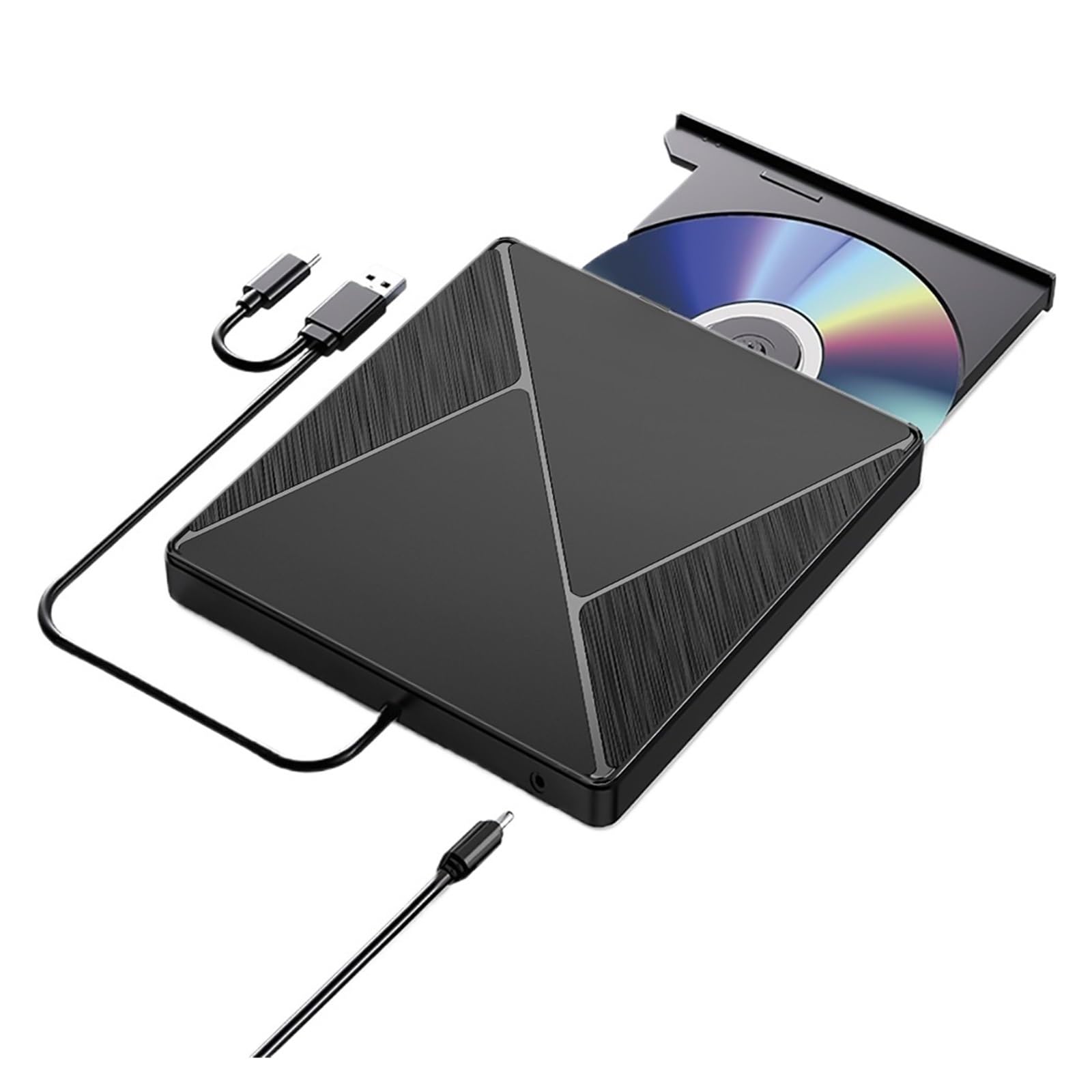 Unidad Óptica Externa USB3.0 Unidad De CD Grabadora De DVD Portátil Móvil Externa Type-C(Dual Line Bilateral Optical Drive)
