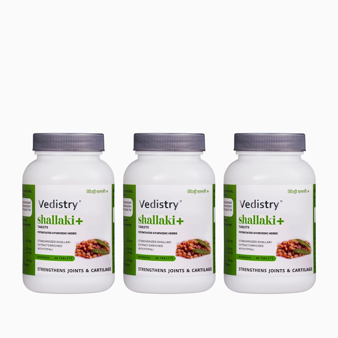 Vedistry Shallaki+ Tablets Joint & Bone health supplement | Buy 2 Get 1 Free | For Joint pain, stiffness & Arthritis- 60 tablets Each | Pack of 3 (B0C23NZYKQ) Amazon Price History, Amazon Price Tracker