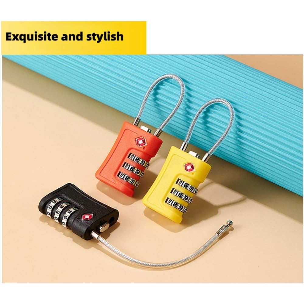 Lucchetti TSA Per Valigie 2 Pezzi - Combinazione A 3 Cifre, Cavo Flessibile, Approvati Per Il Viaggio - Foto 2