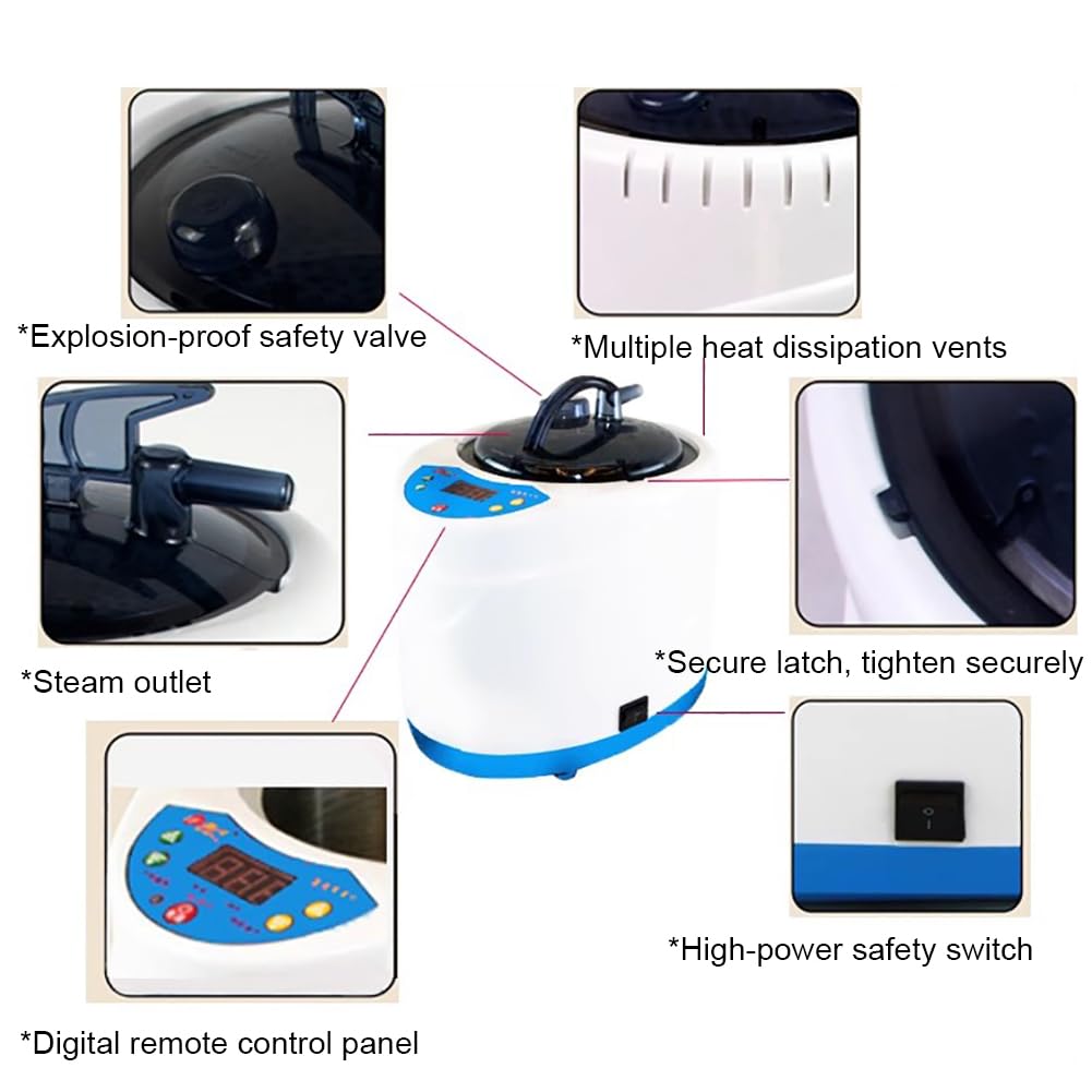 Sauna À Vapeur À La Maison Gonflable avec Moteur À Vapeur 4L 2000W, Sauna Portable Spa avec Minuterie Et Contrôle De La Température, Vapeur Pliable Complet du Corps, Violet