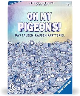 Ravensburger 22688 - Oh My Pigeons! - The Pigeon Robber Party Game - Card Game and Party Game for 2-5 People from 8 Years - Birthday Gifts