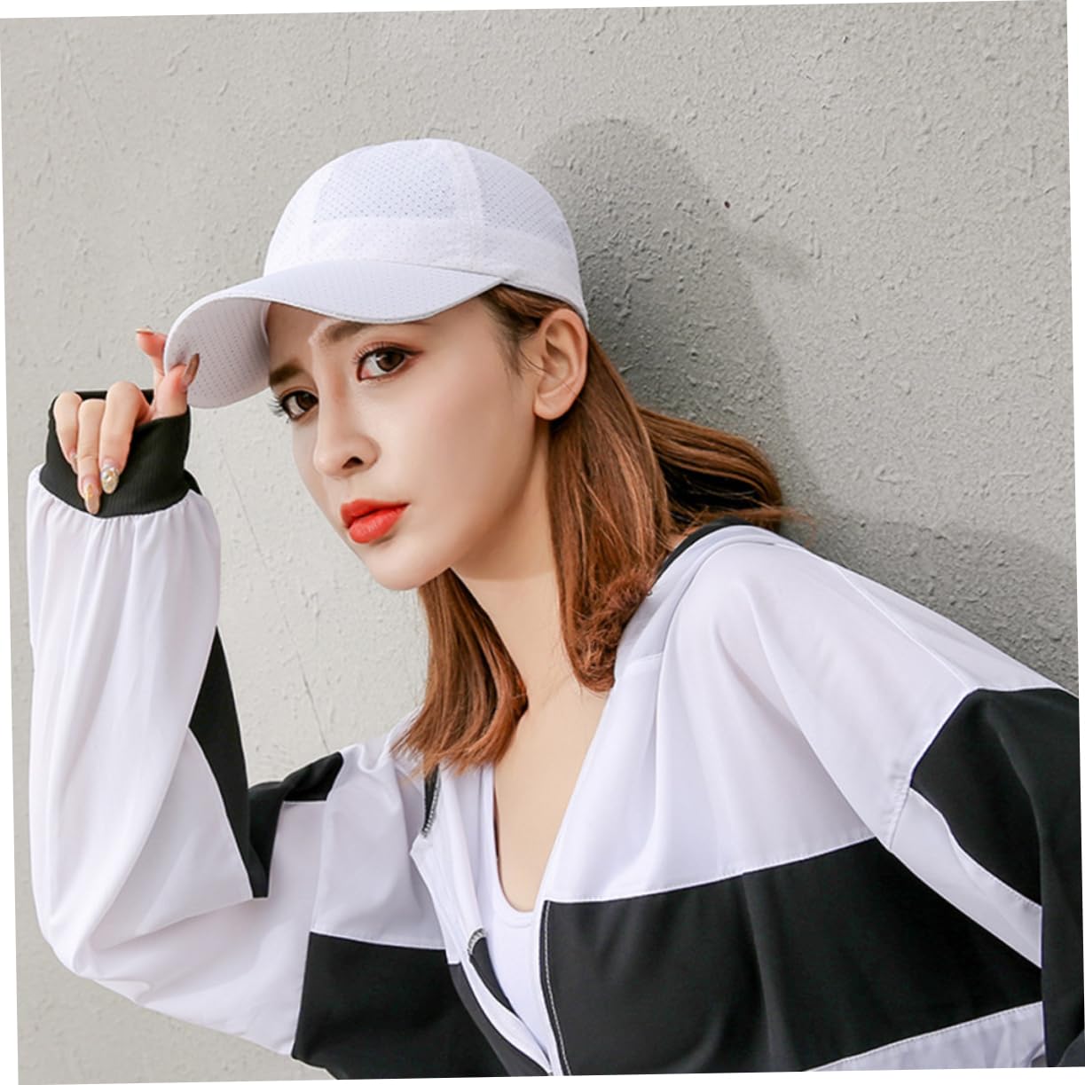 Holibanna Visor Hat Sun Shield Hat for Daily Use Neck Flap for Men Women Boys Girls White