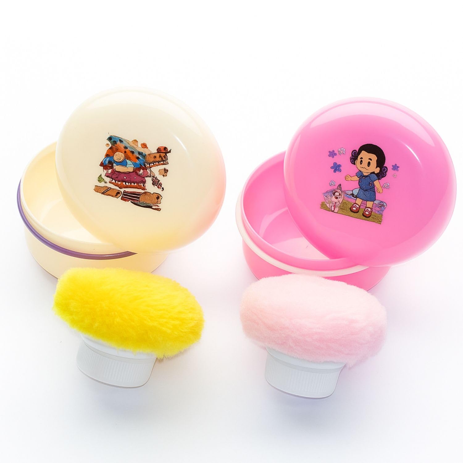 Baby Kids Cartoon Character COMBO Powder Puff Case | Soft Baby Talcum Dispenser with Box Holder | Travel-Friendly Storage Container for Newborn Face & Body | Powder Box | Powder Case | 2pc Set-picture-15