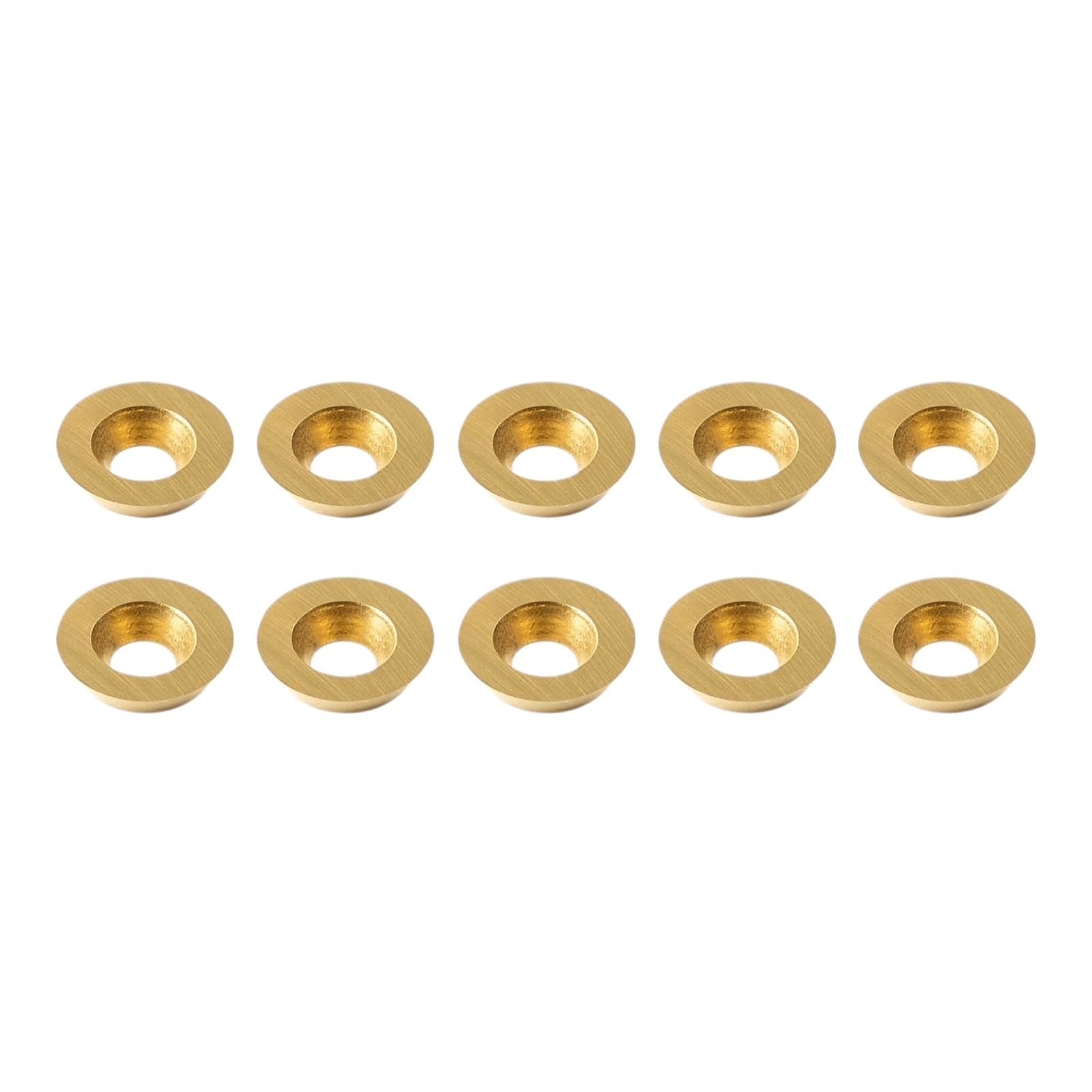 Llmwfa One Color 10Pcs Titanium Coated Carbide Inserts 12X2.5mm, 30 Degrees Replacement Wood Turning Lathe Tools Round Cutter