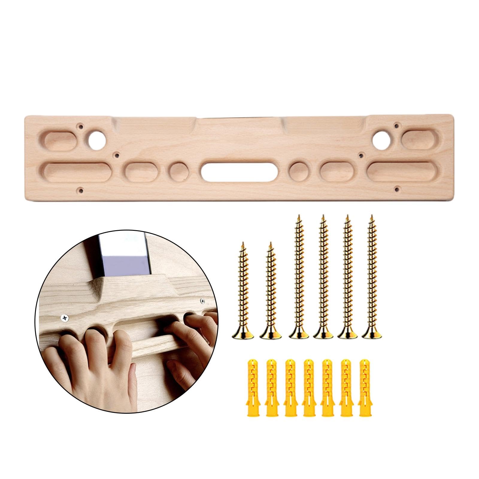 Yiju Climbing Hangboard Finger Strengthener Climbing Training Board Pull up Fingerboard Rock Climbing Fingerboard for Climbers